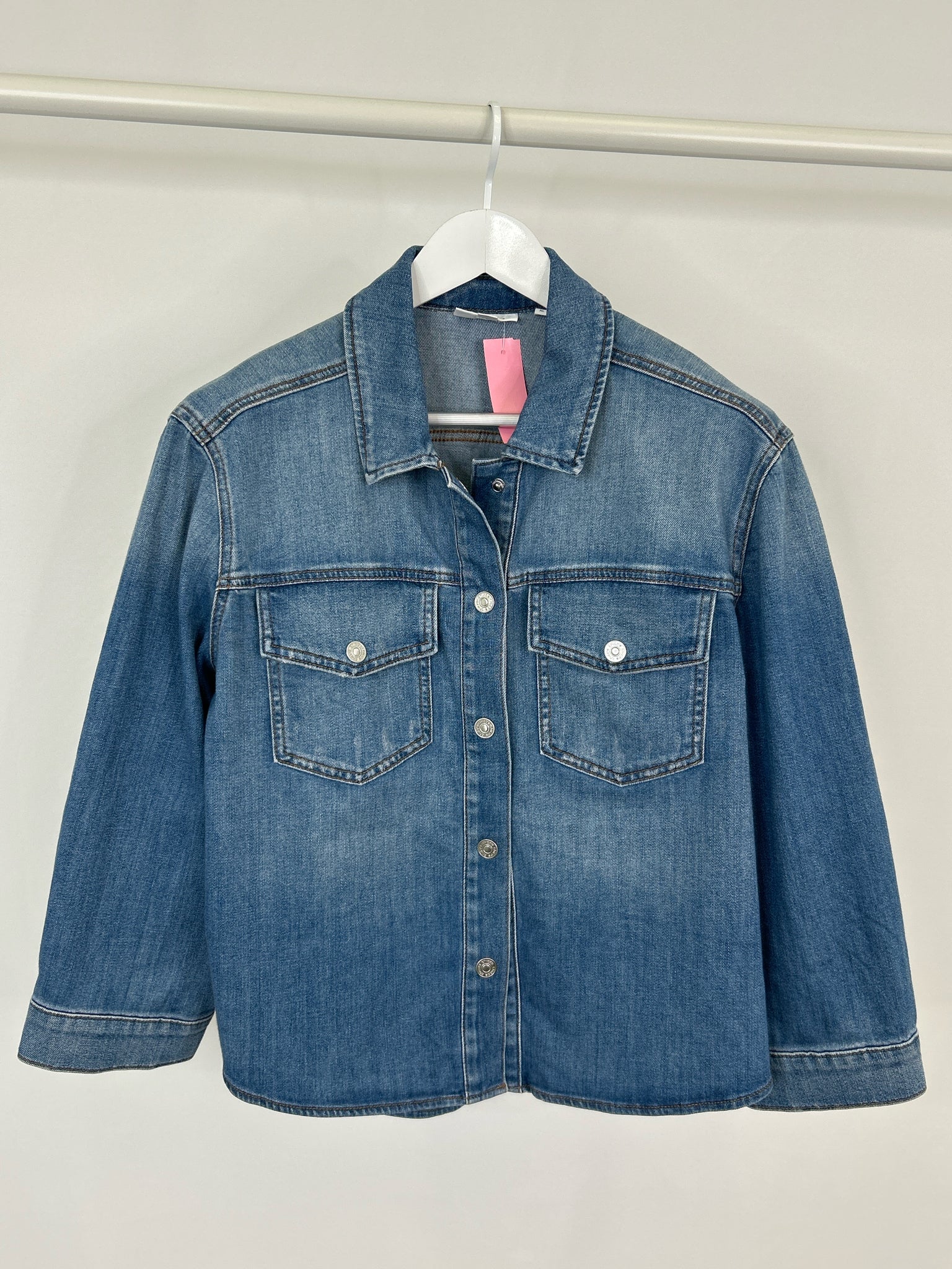CHICO'S Size XL Blue Denim Women Shirt Jacket NWT