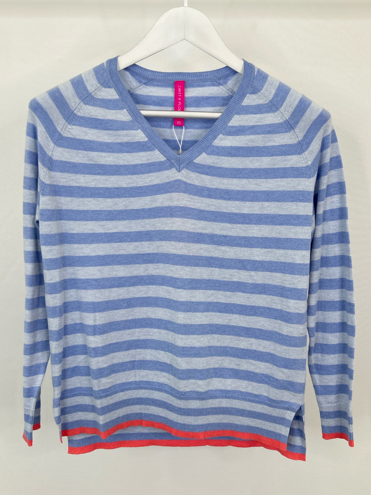 Zaket & Plover NWT Size XS Blue Striped Women Sweater