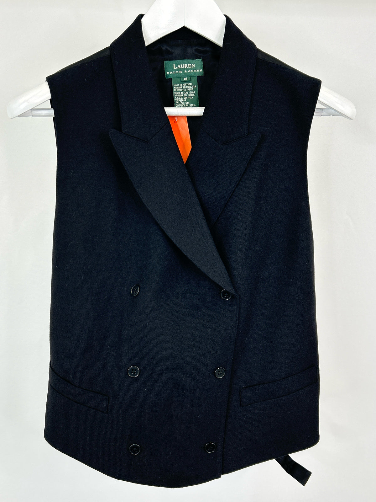 Lauren Ralph Lauren Size 14 Black Women Vest