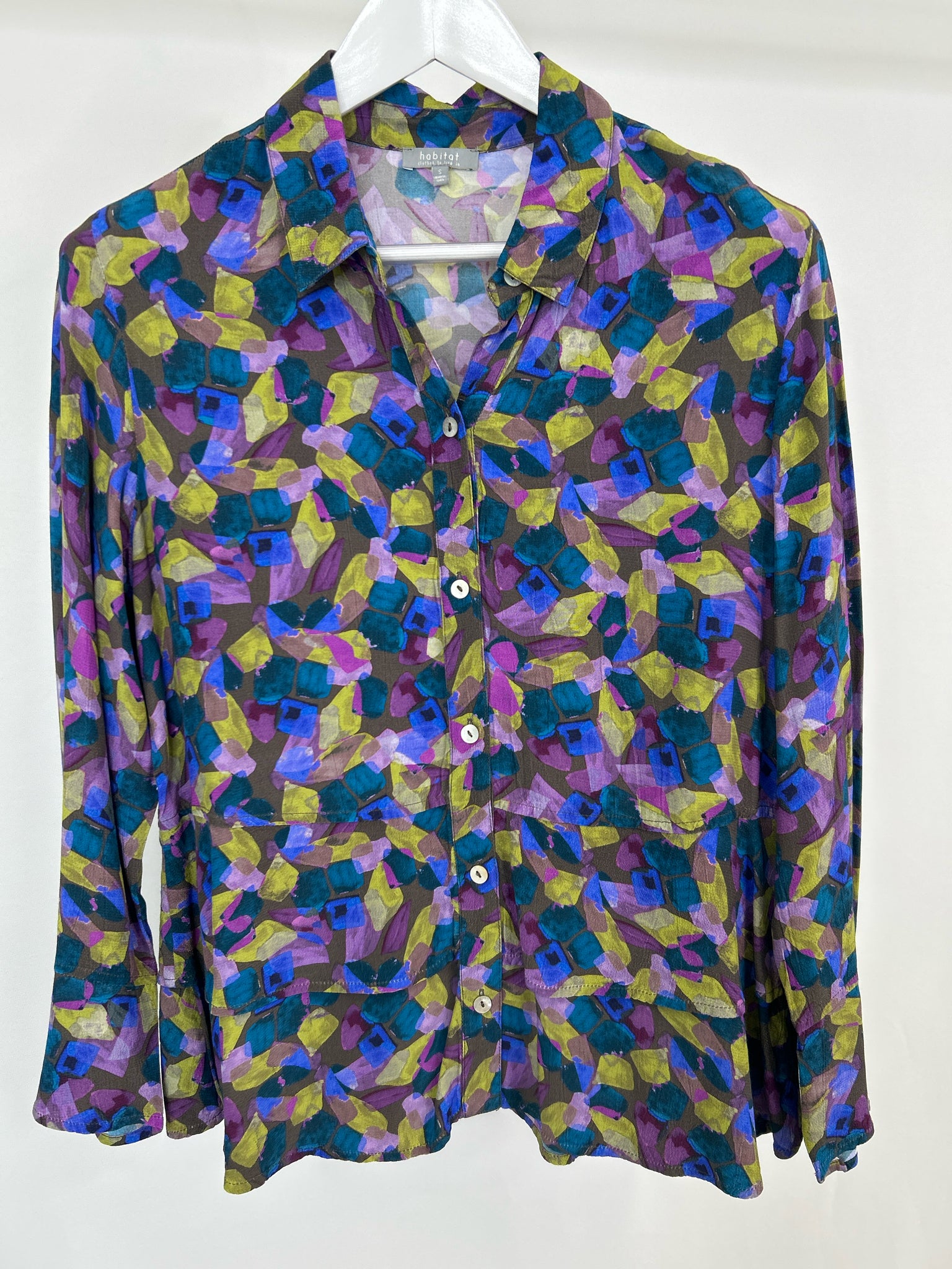 HABITAT Size S Purple Print Women Shirt
