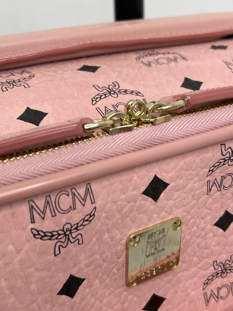 MCM Pink Ottomar Cabin Trolly Luggage Authenticated