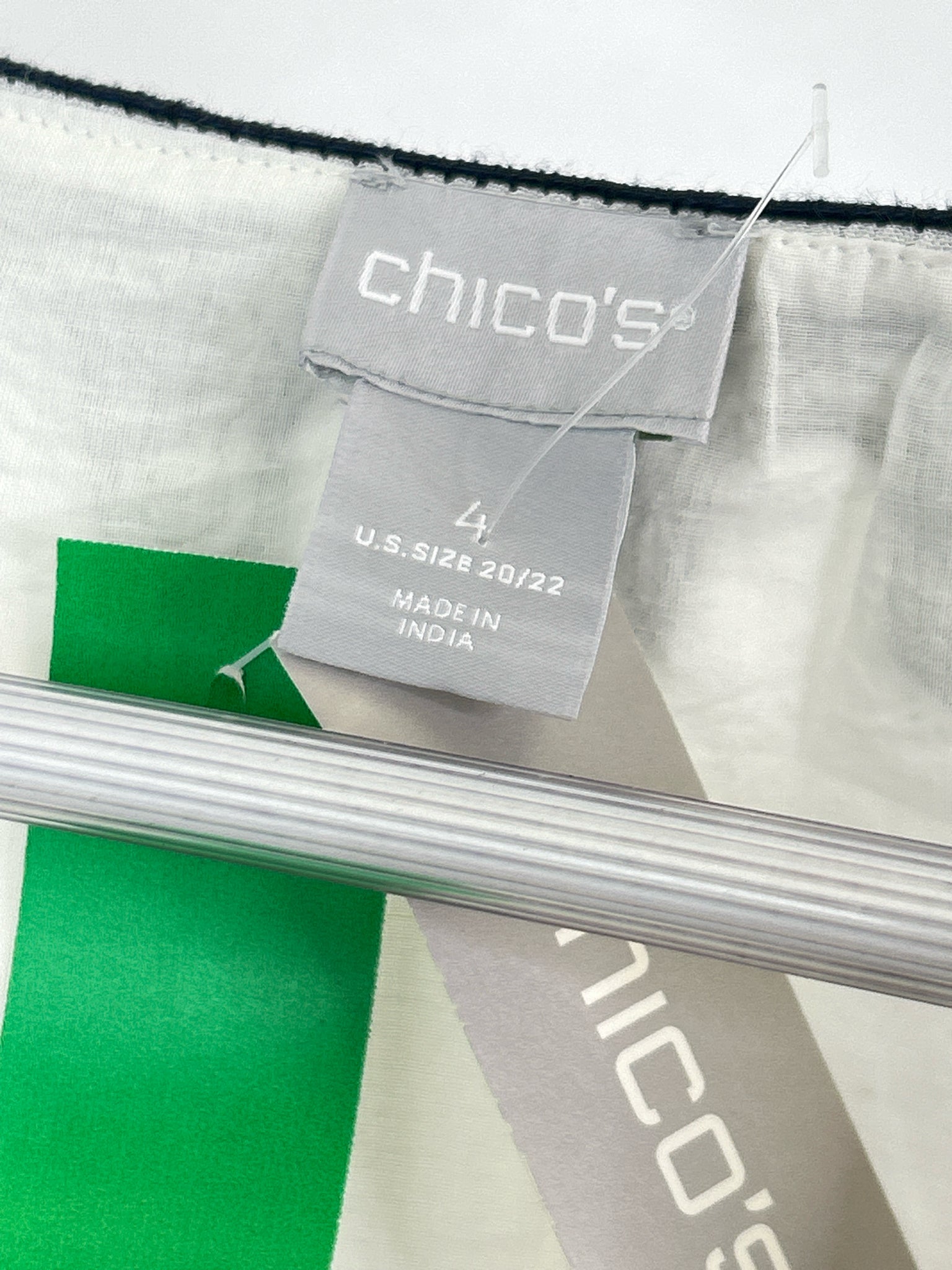 CHICO'S Size 20/22 White Women Tunic