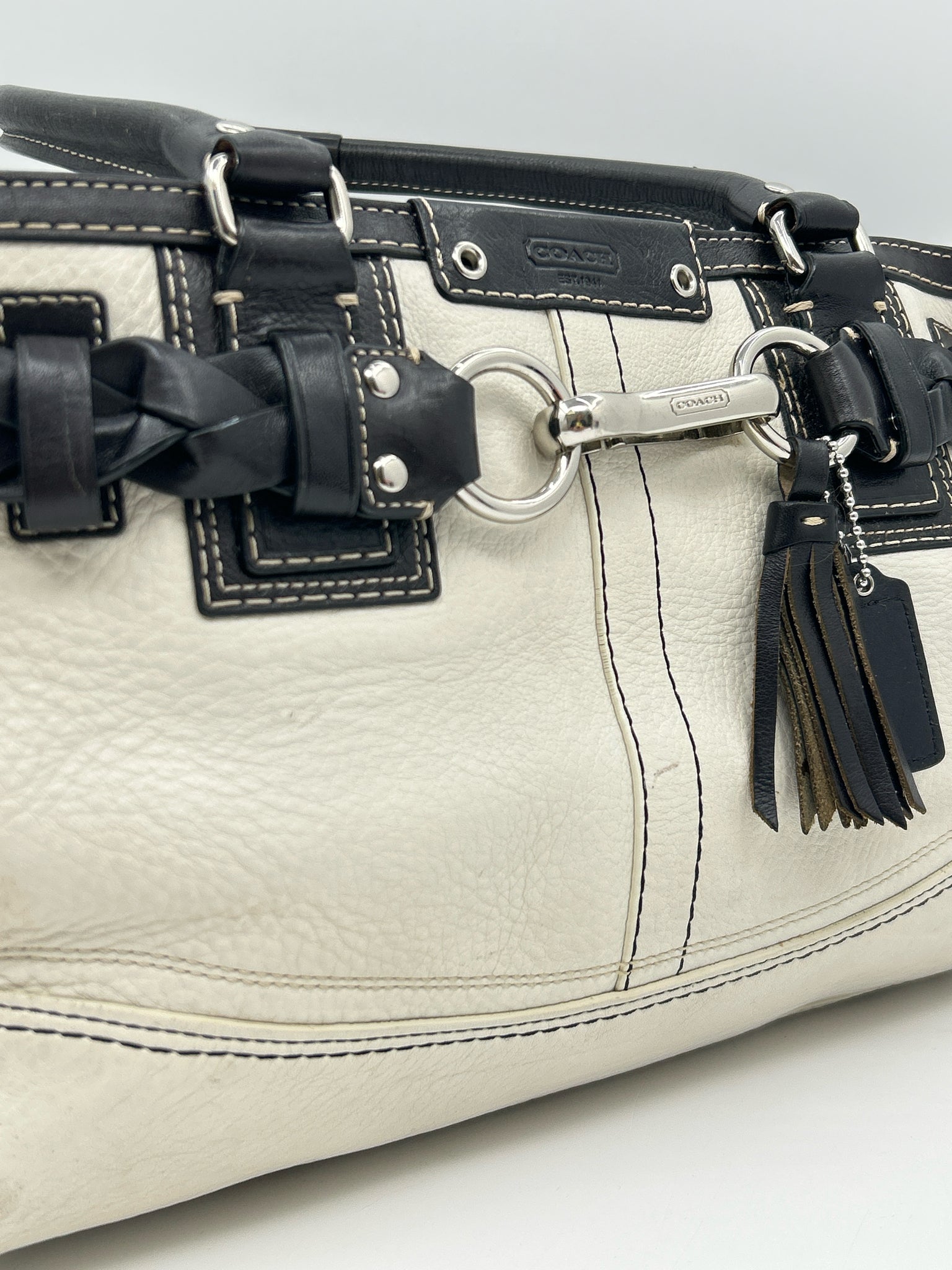 Coach Bone White Women Tote