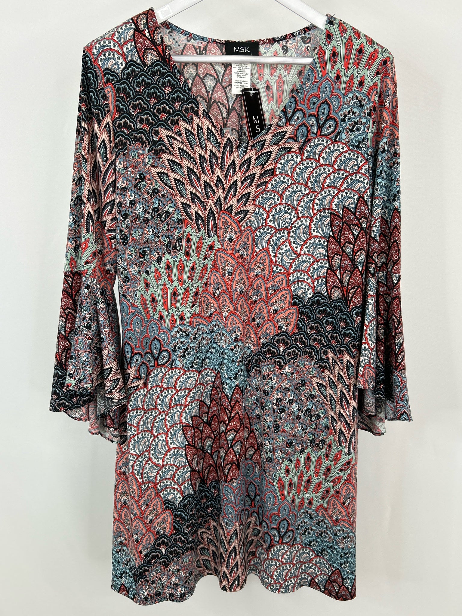 MSK NWT Size XL Pink and Blue Women Dress