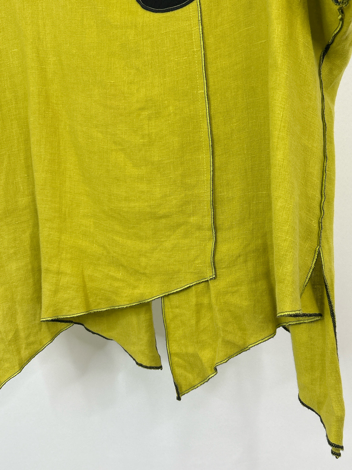 XIAO Size M Lime Green Women Blouse