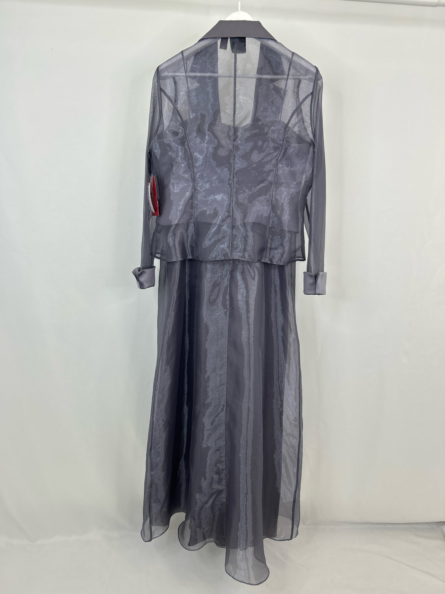 JS COLLECTIONS Size 14 Slate Women 2-Piece w/Dress NWT