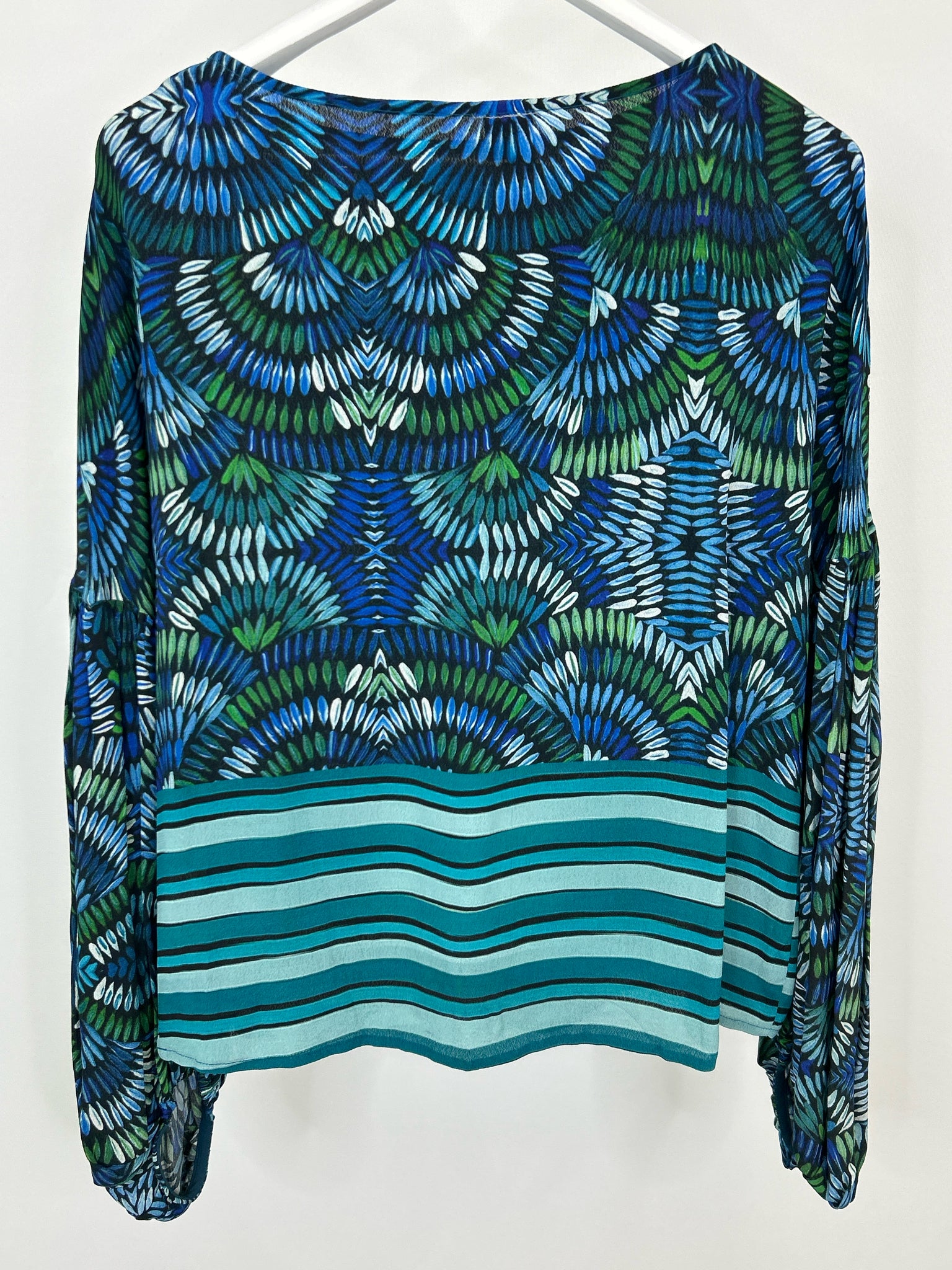 BLANK LONDON Size M Blue Print Women Top