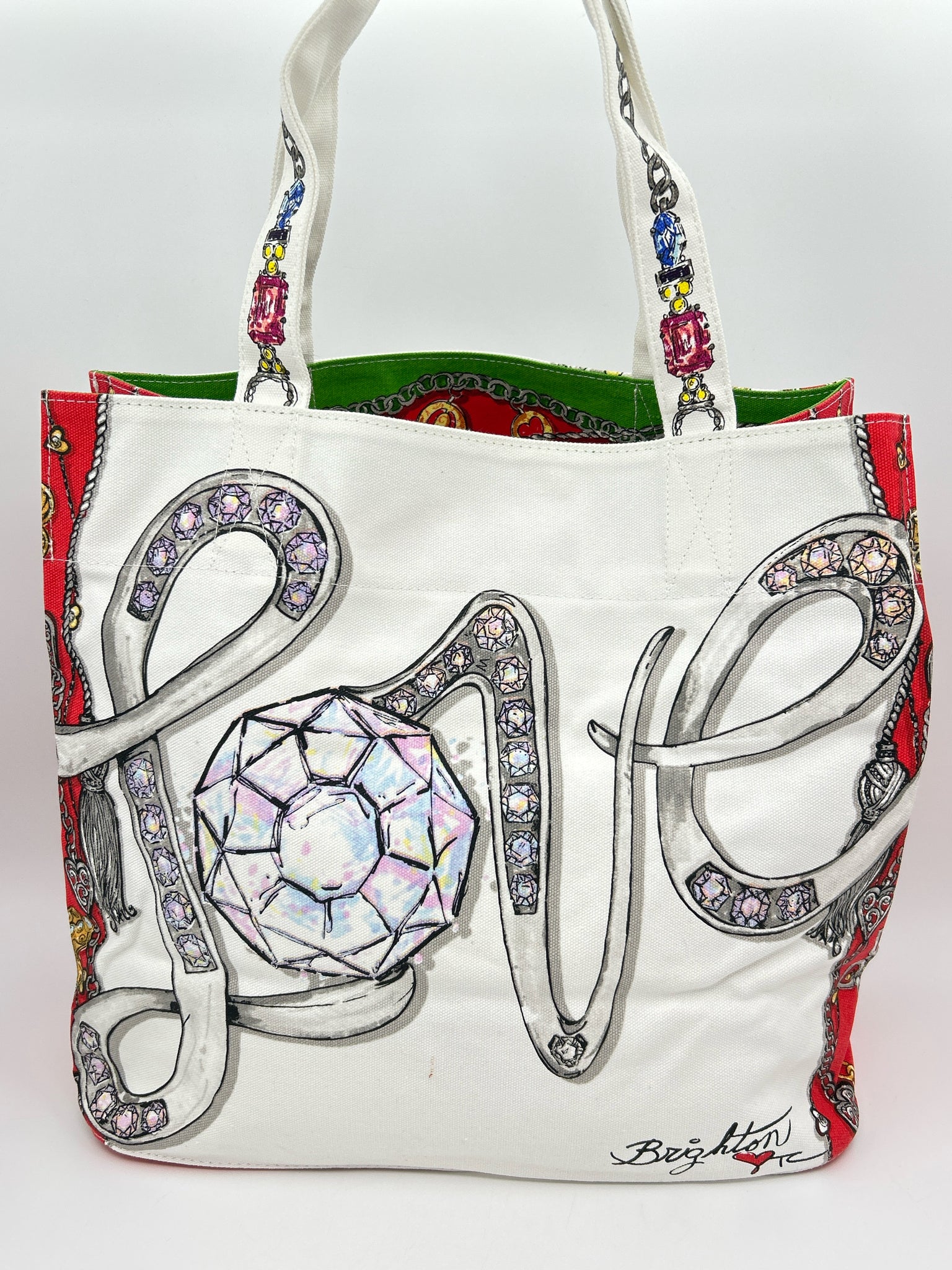 BRIGHTON NWT red and white Women Tote