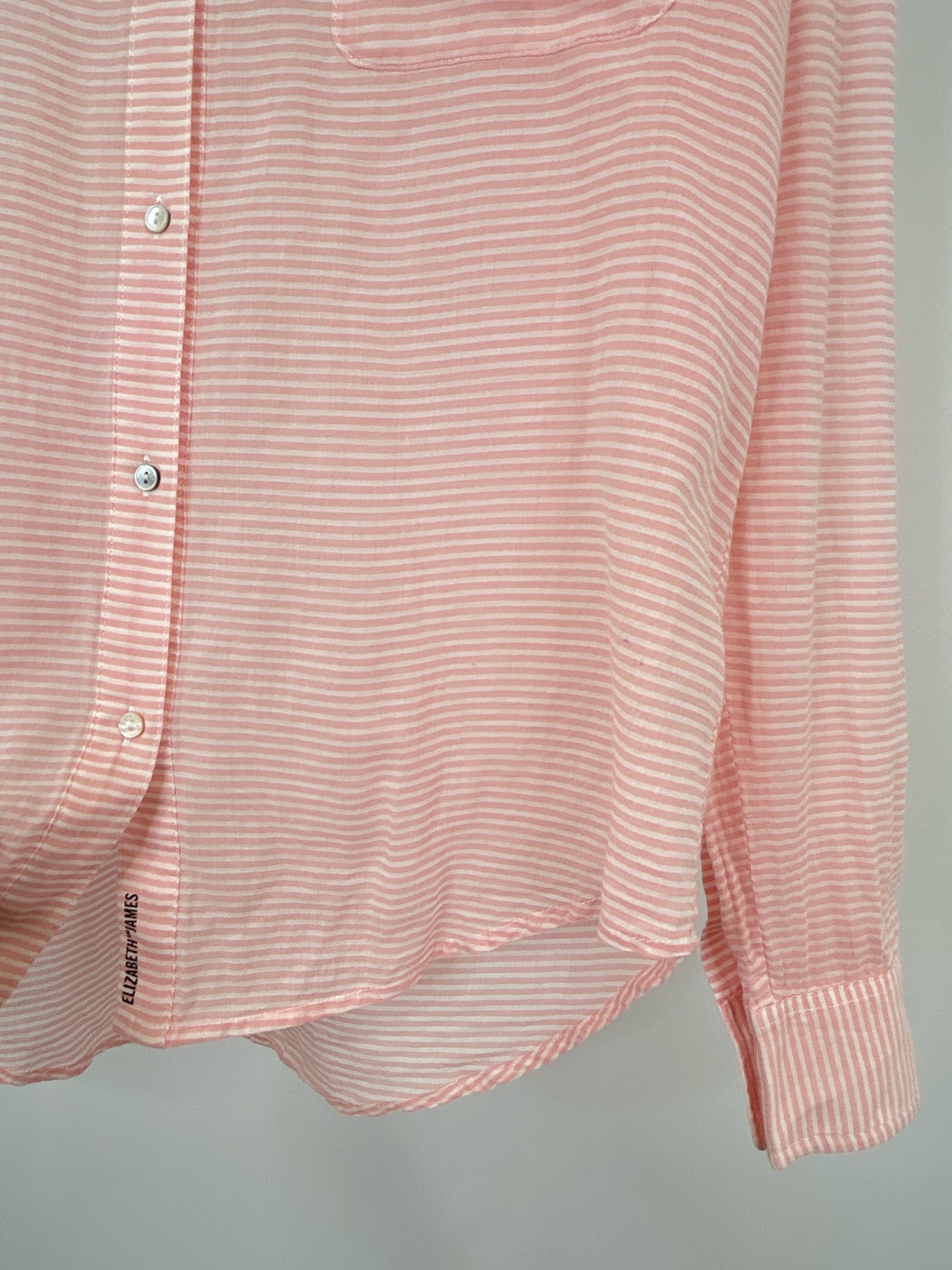 ELIZABETH AND JAMES Size S Pink & White Women Top