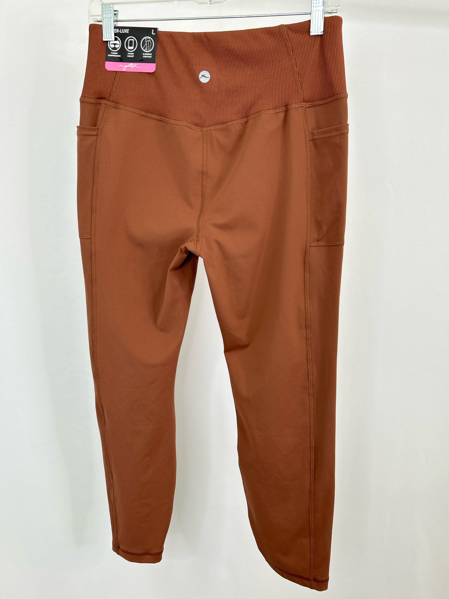 BY GOTTEX Size L Camel Women Workout Legging NWT