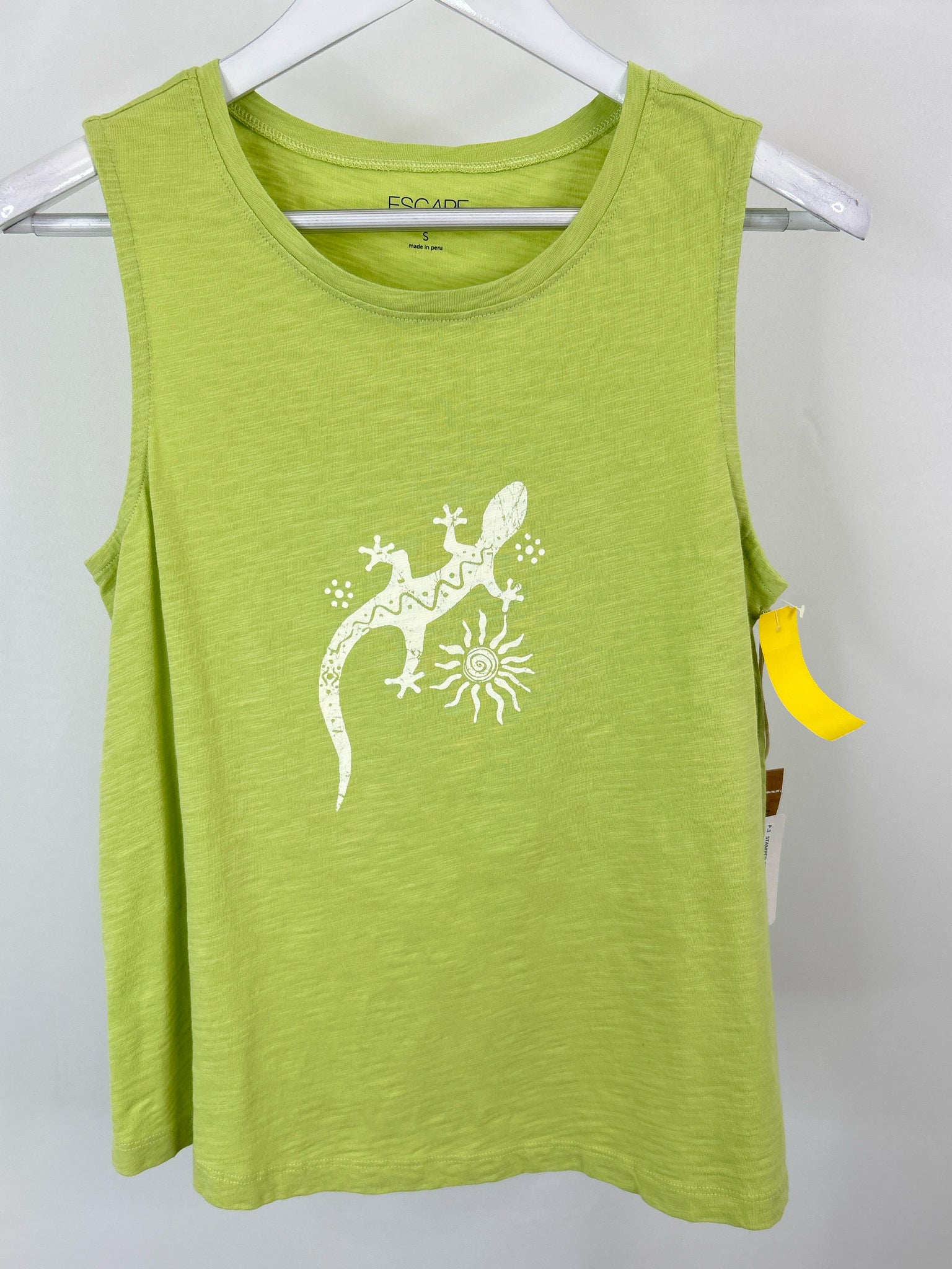 Escape by Habitat Clothes Size S GREEN AND WHITE Women Tank Top