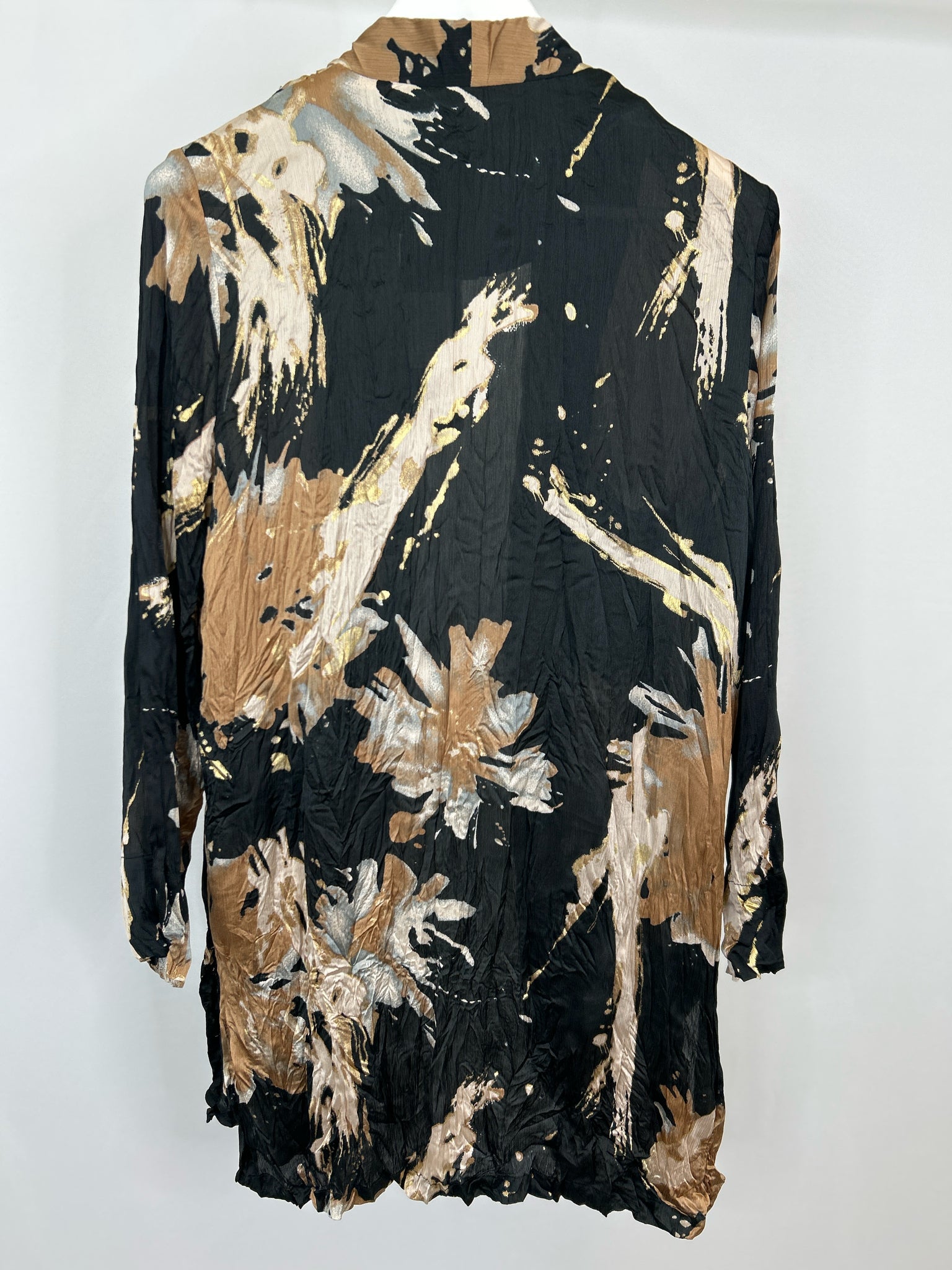 ALEMBIKA Size M BLACK AND GOLD Women Kimono