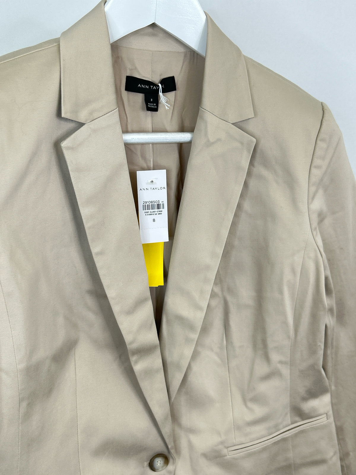 ANN TAYLOR Size 8 Beige Women Blazer