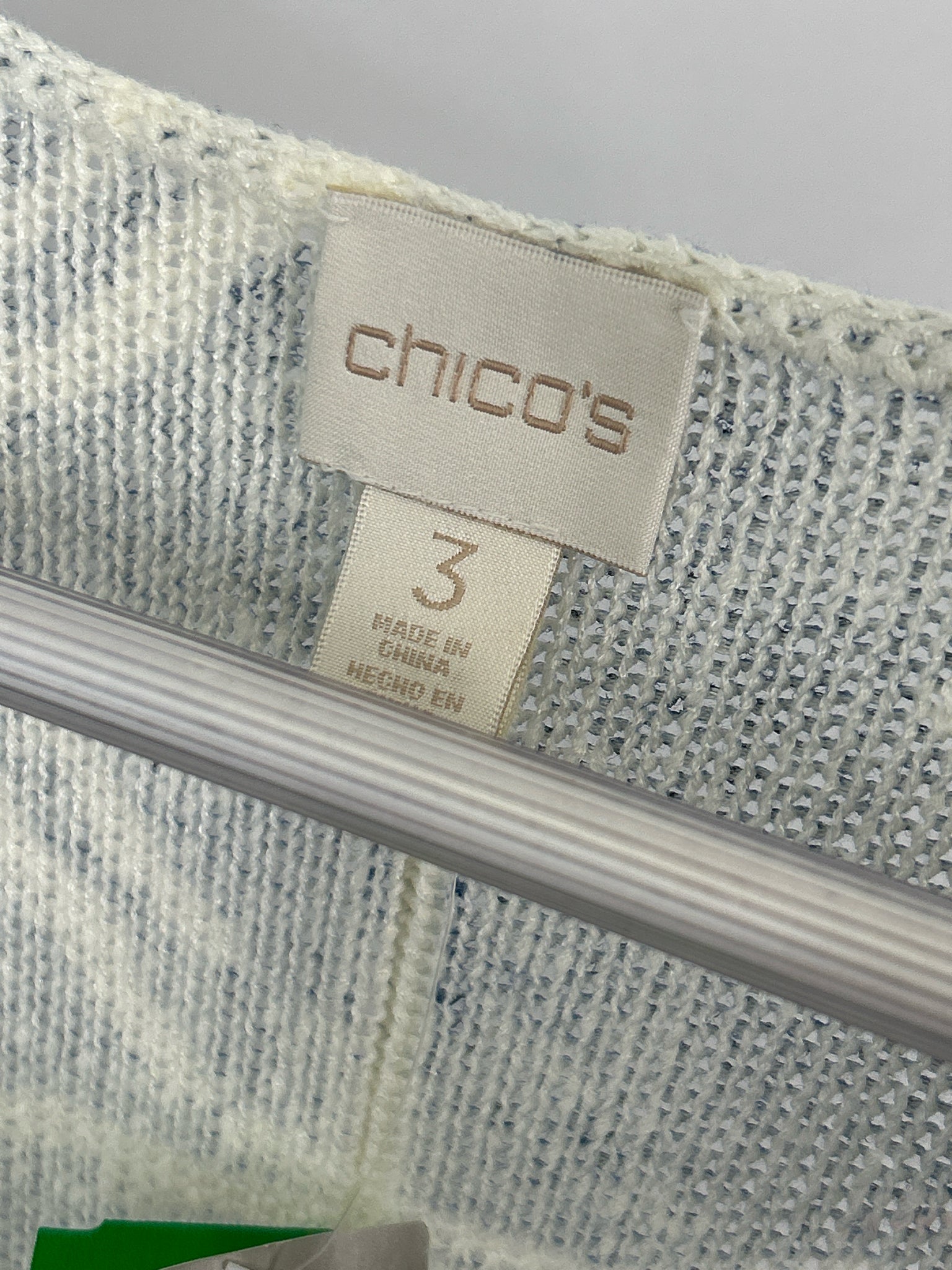 CHICO'S Size 16 blue and white Women Sweater