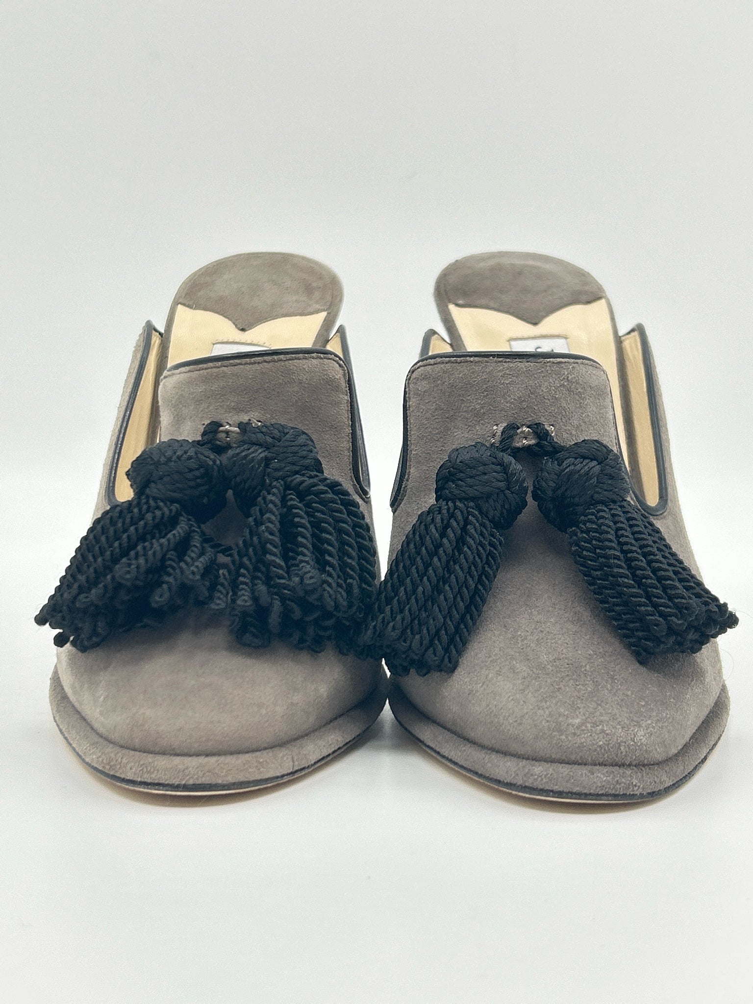 JIMMY CHOO Size 39 Gray Women Pumps