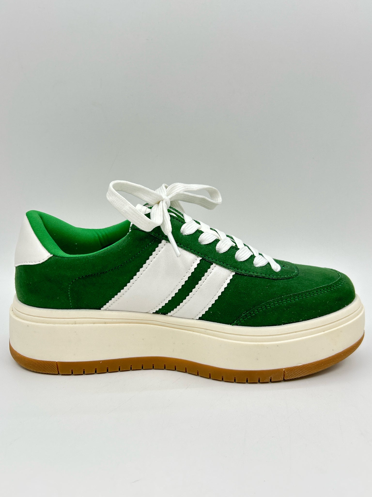 MADDEN GIRL Size 8M Green & White Women Sneakers