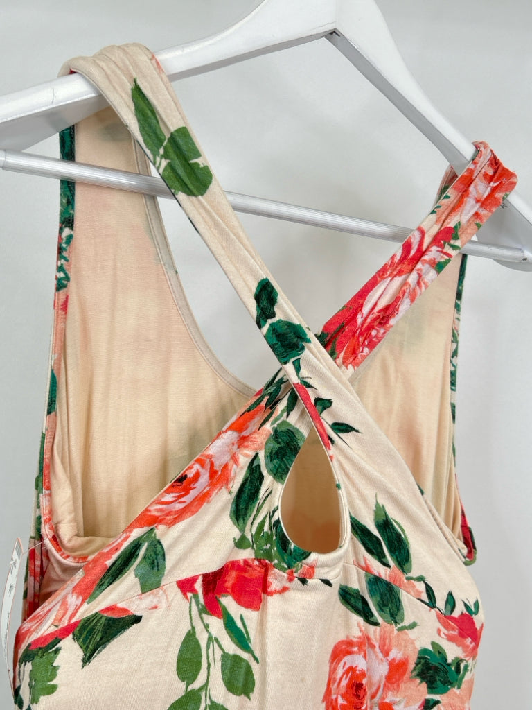 DAILY PRACTICE Size XL Orange Print Women's Dress