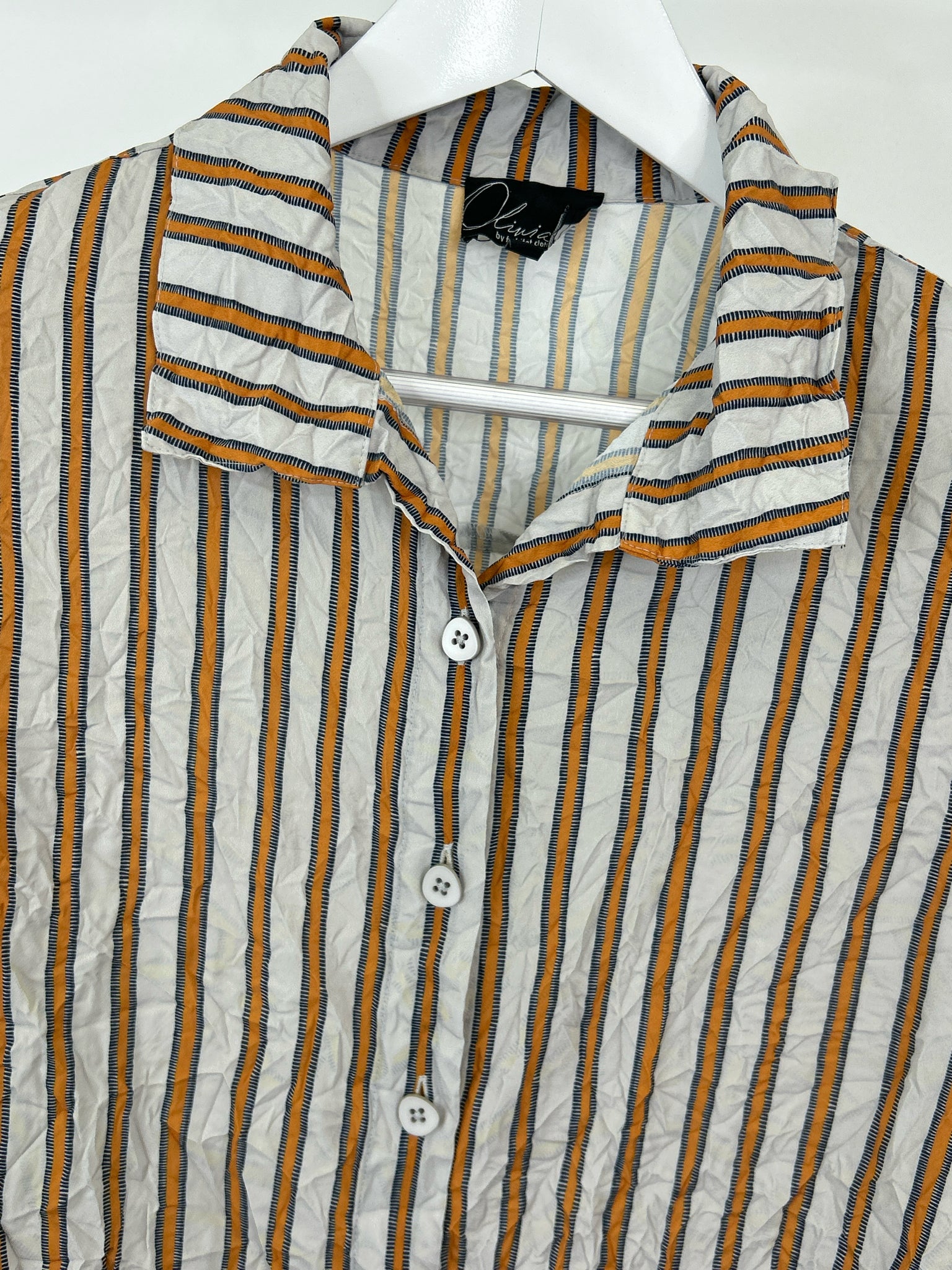 OLIVIA BY HABITAT CLOTHES Size S Beige striped Women Shirt