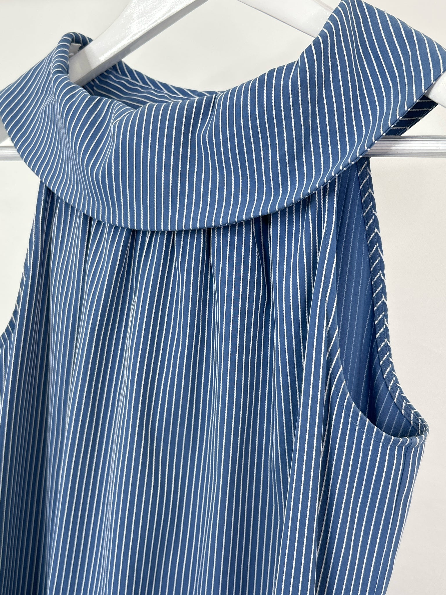 SARA CAMPBELL Size XS Blue Striped Women Dress