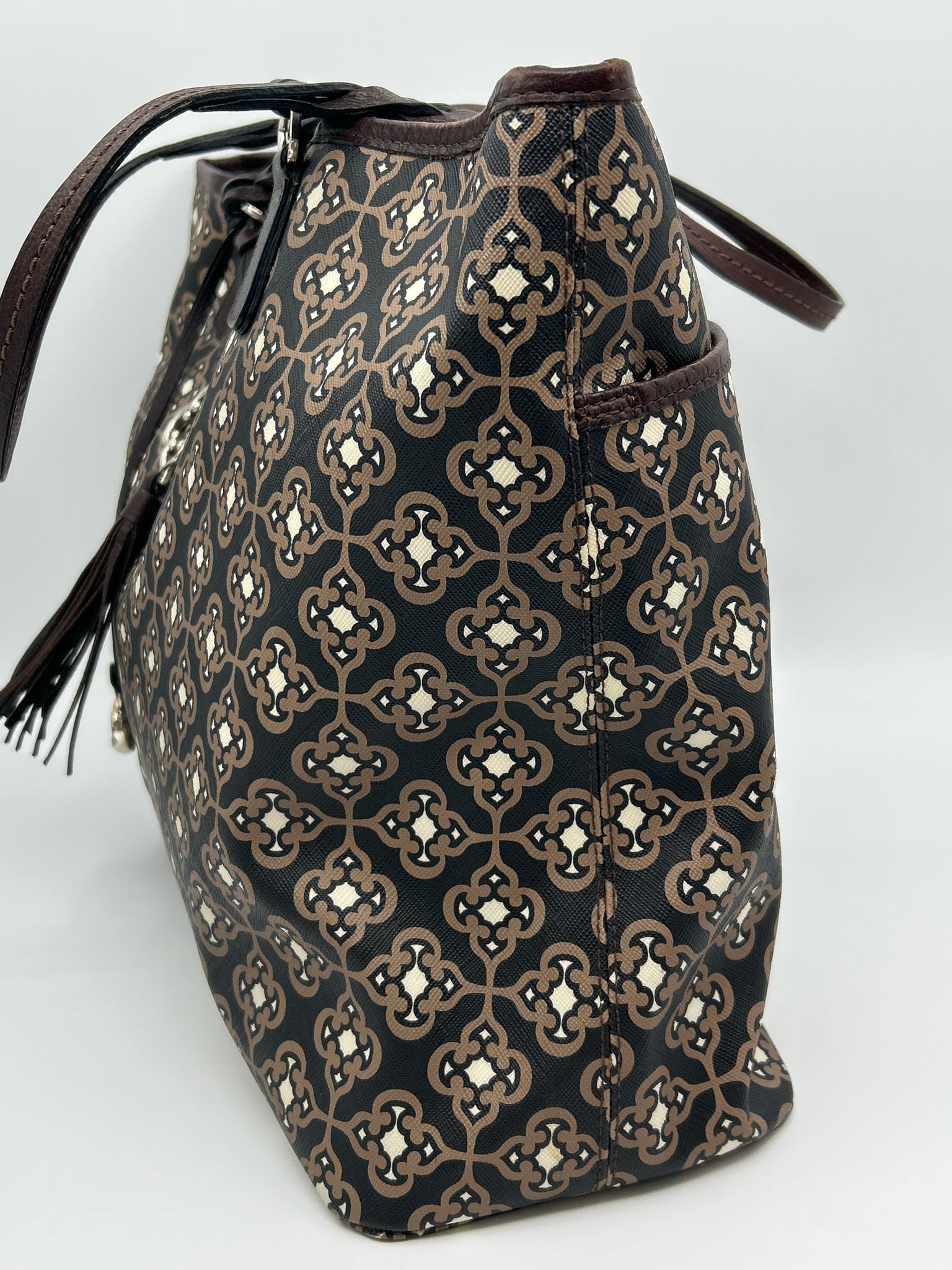 BRIGHTON Brown Print Women Tote