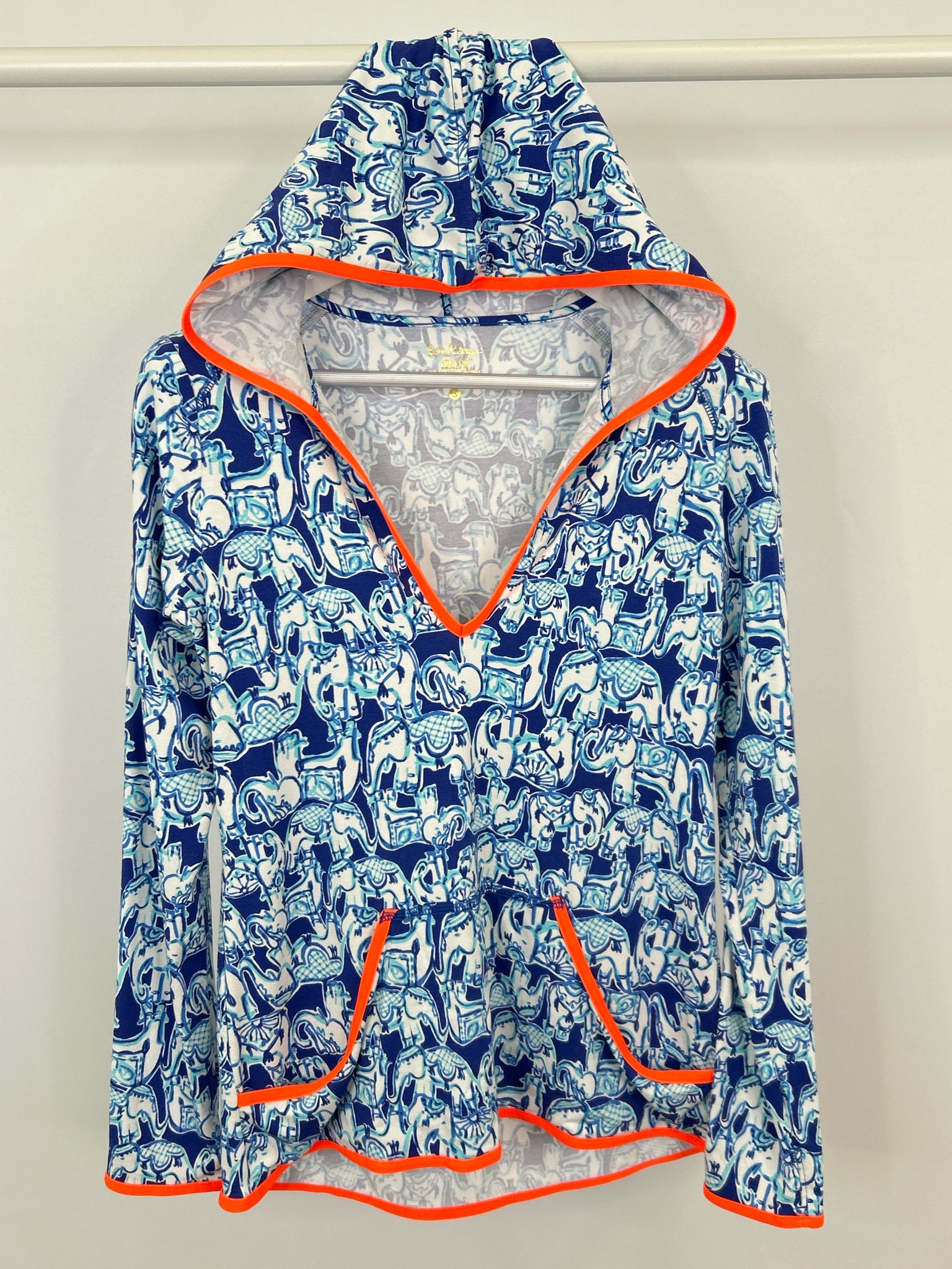 LILLY PULITZER Size S Blue Print Women Pullover