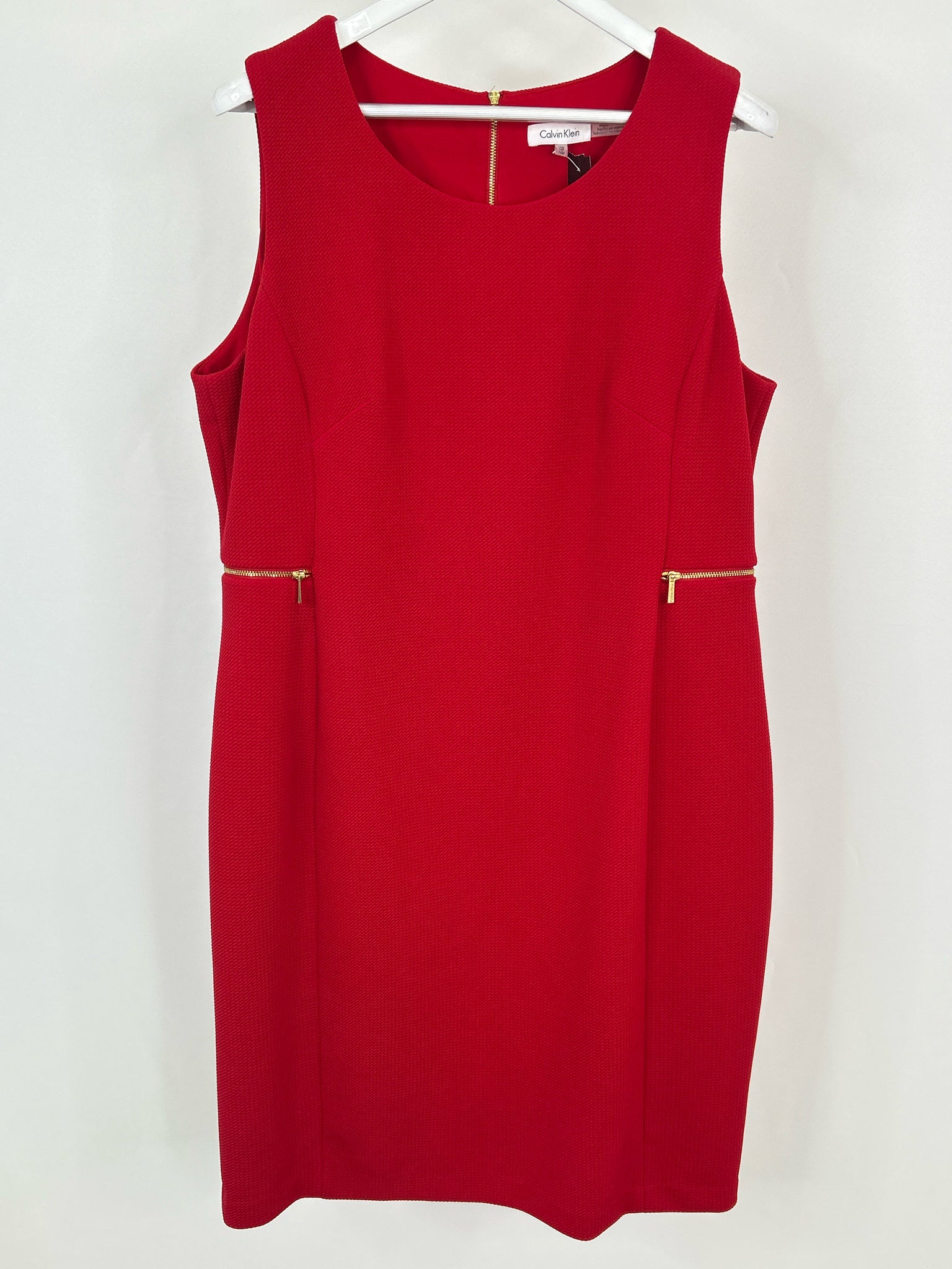 CALVIN KLEIN Size 14W Red Women Dress