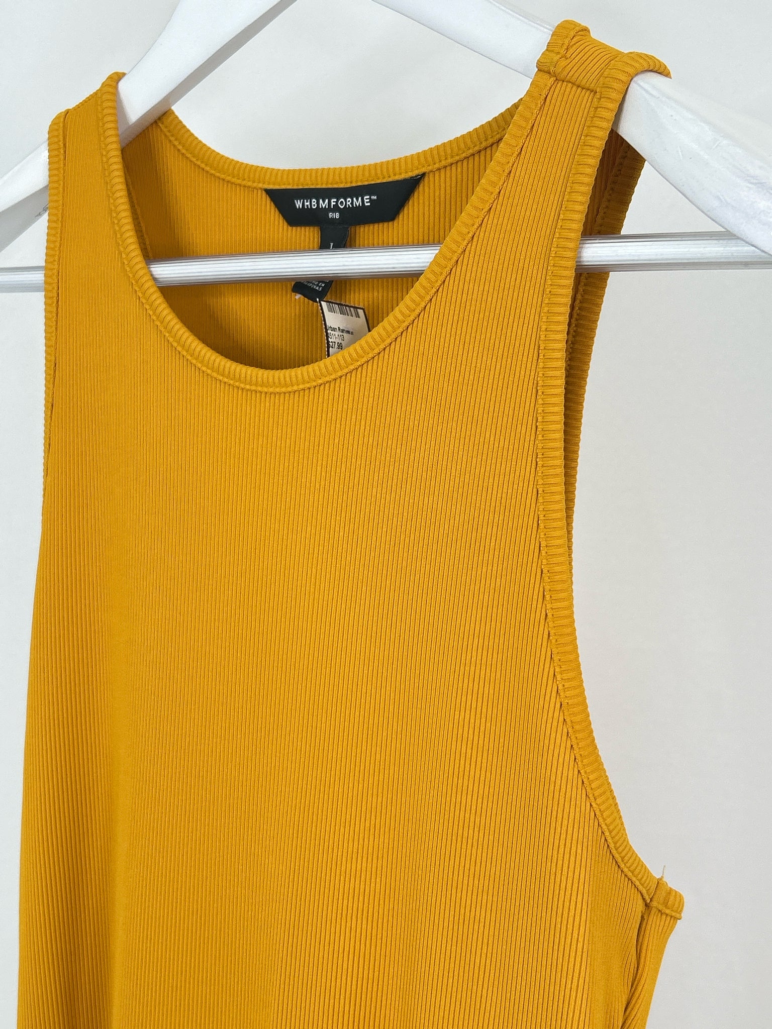 White House Black Market Size L Yellow Women Dress