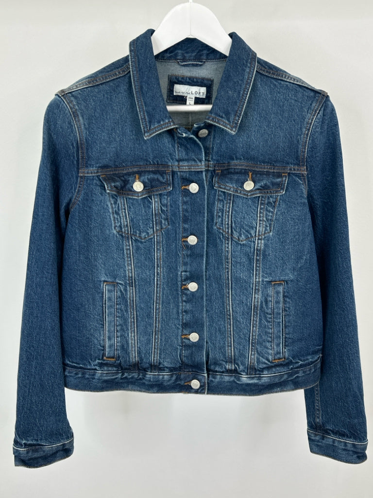 LOFT Size L Blue Denim Women's Jacket NWT