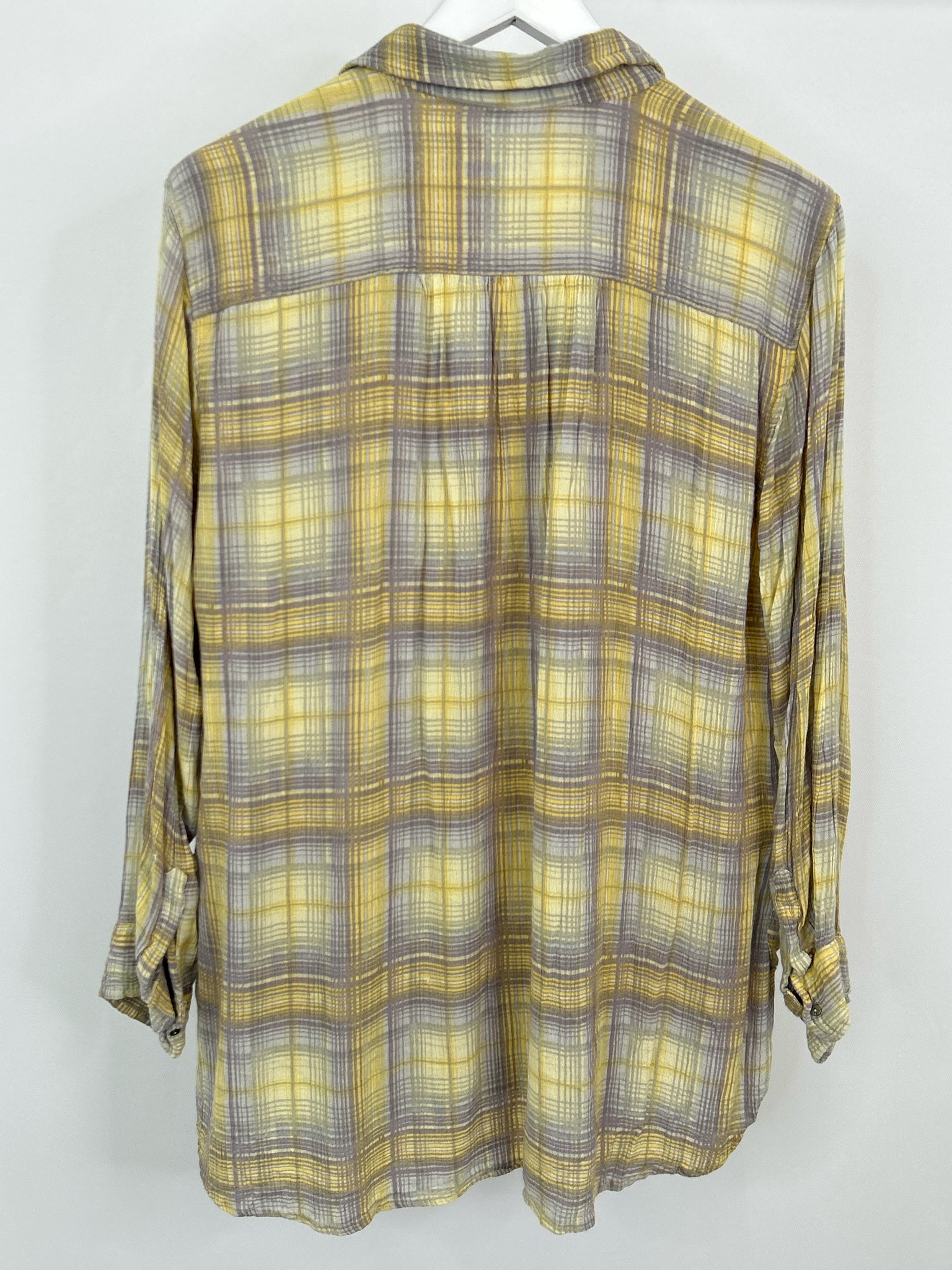 FP ONE Size S Yellow Plaid Women Tunic