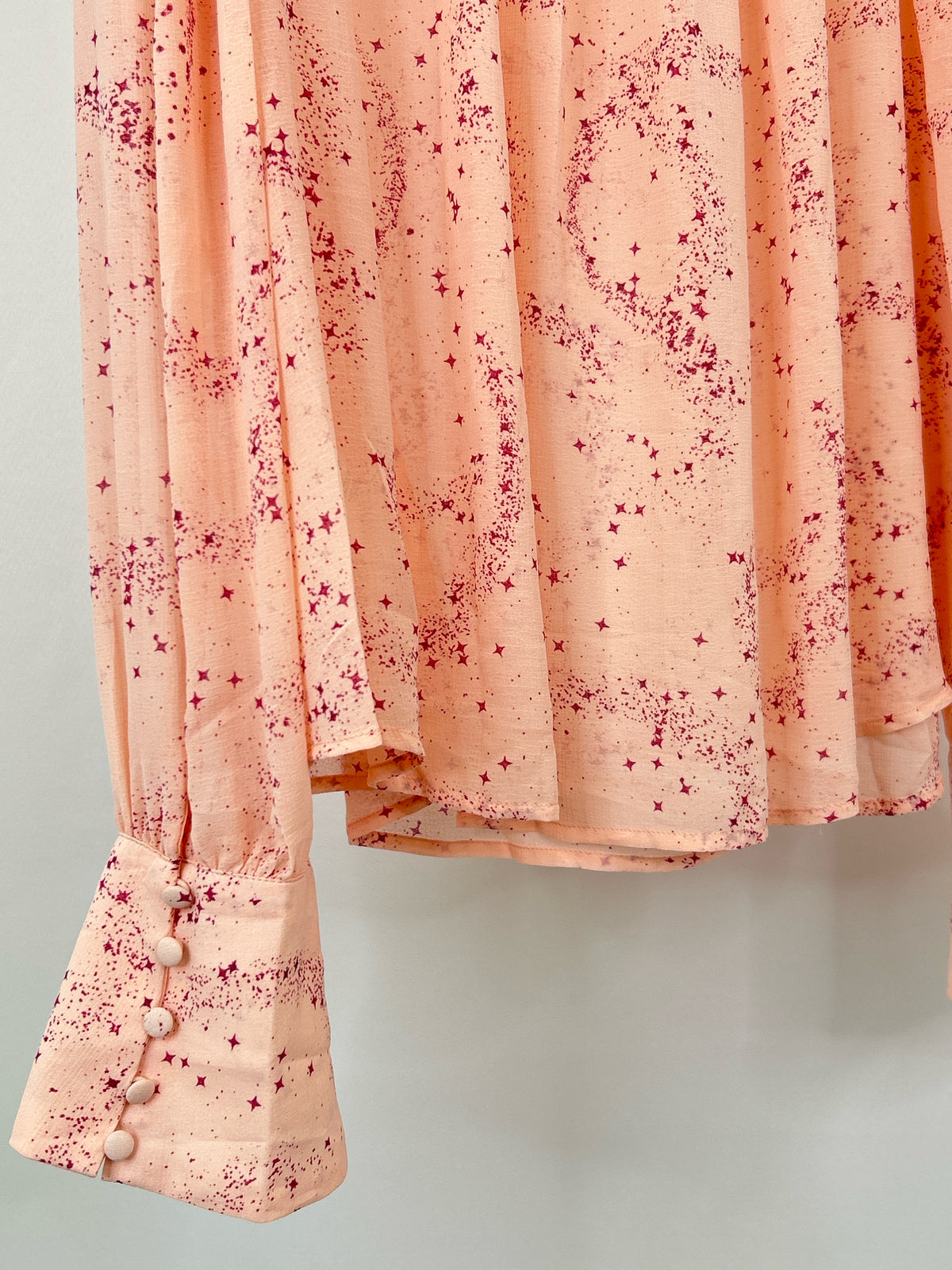 FREE PEOPLE Size L Pink and Wine Women Top