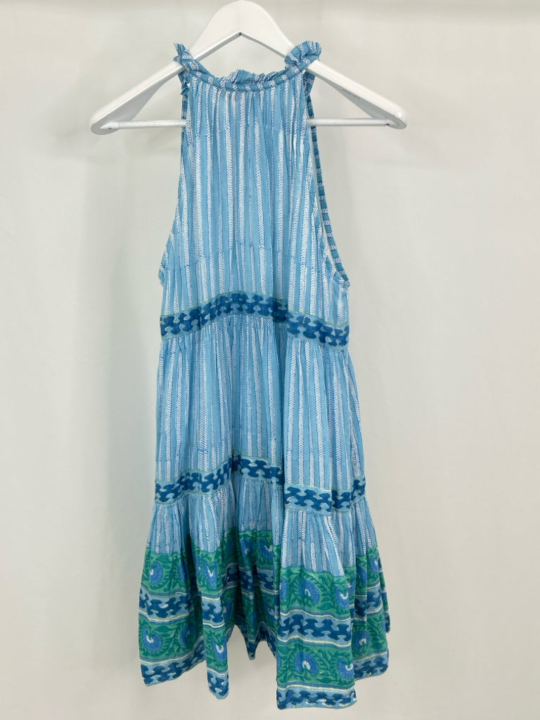 OLIPHANT Women Size XXL Blue Print Dress