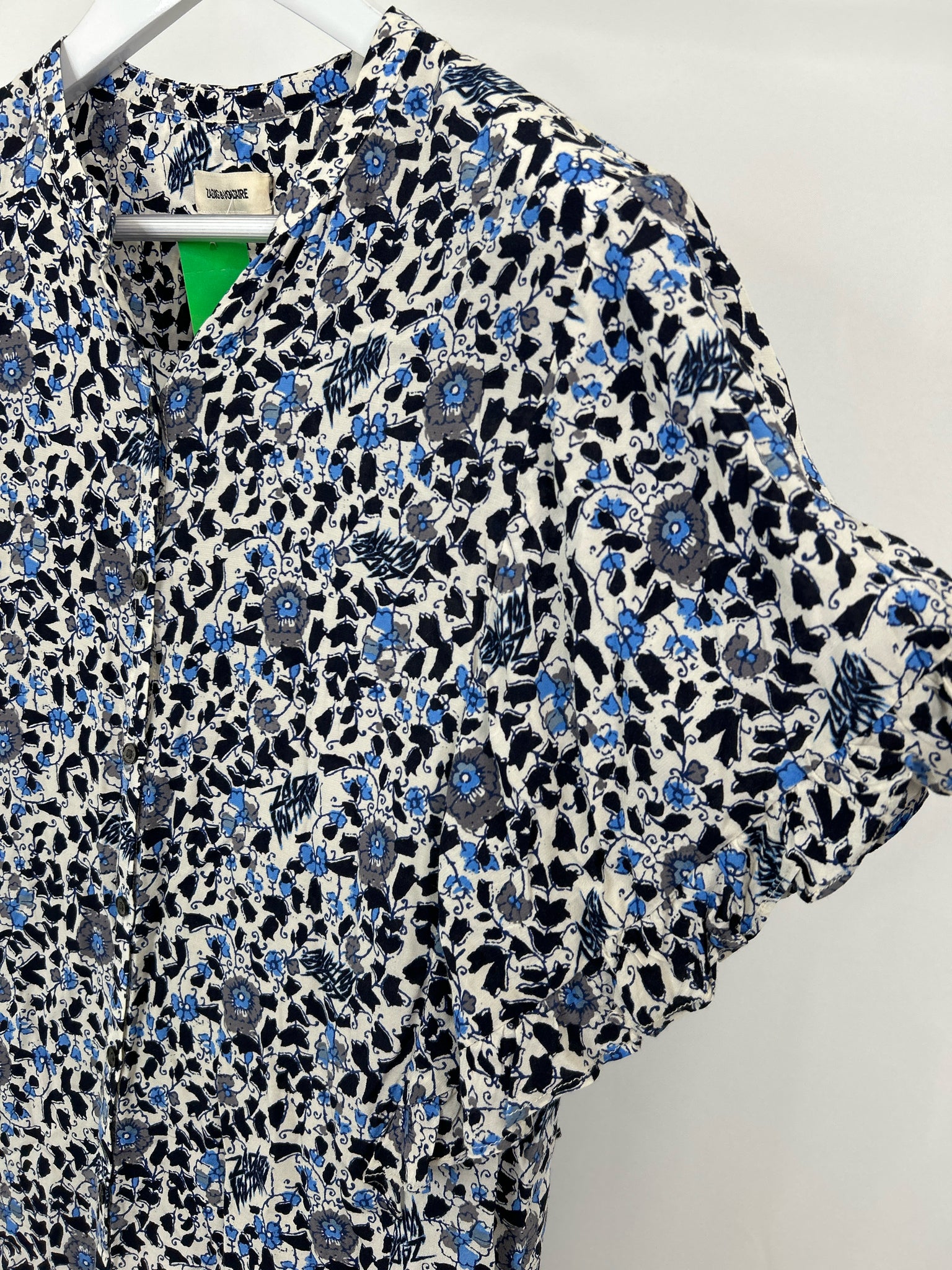 ZADIG&VOLTAIRE Size M Blue Print Women Dress