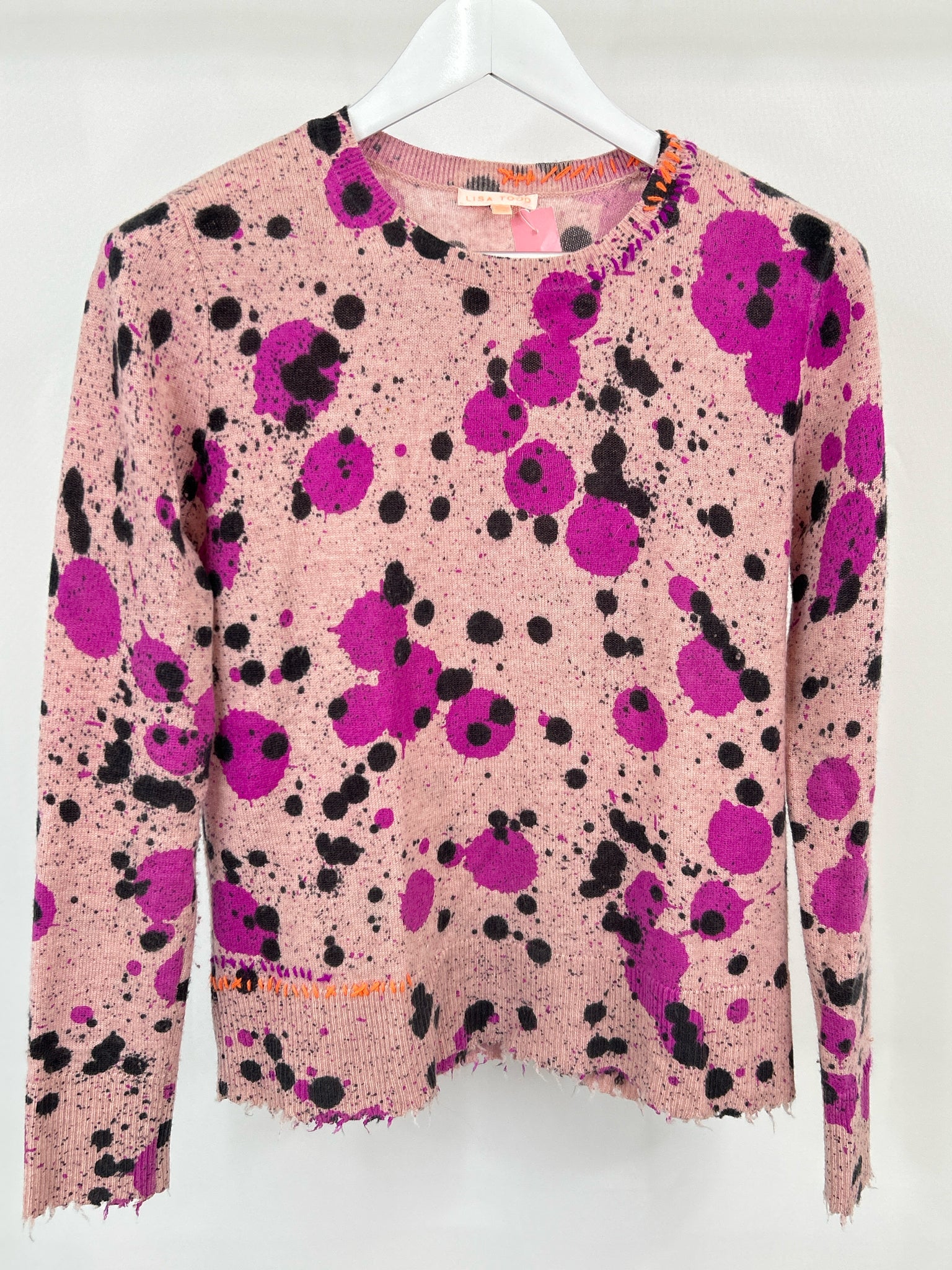 LISA TODD Size S Pink and Black Women Sweater