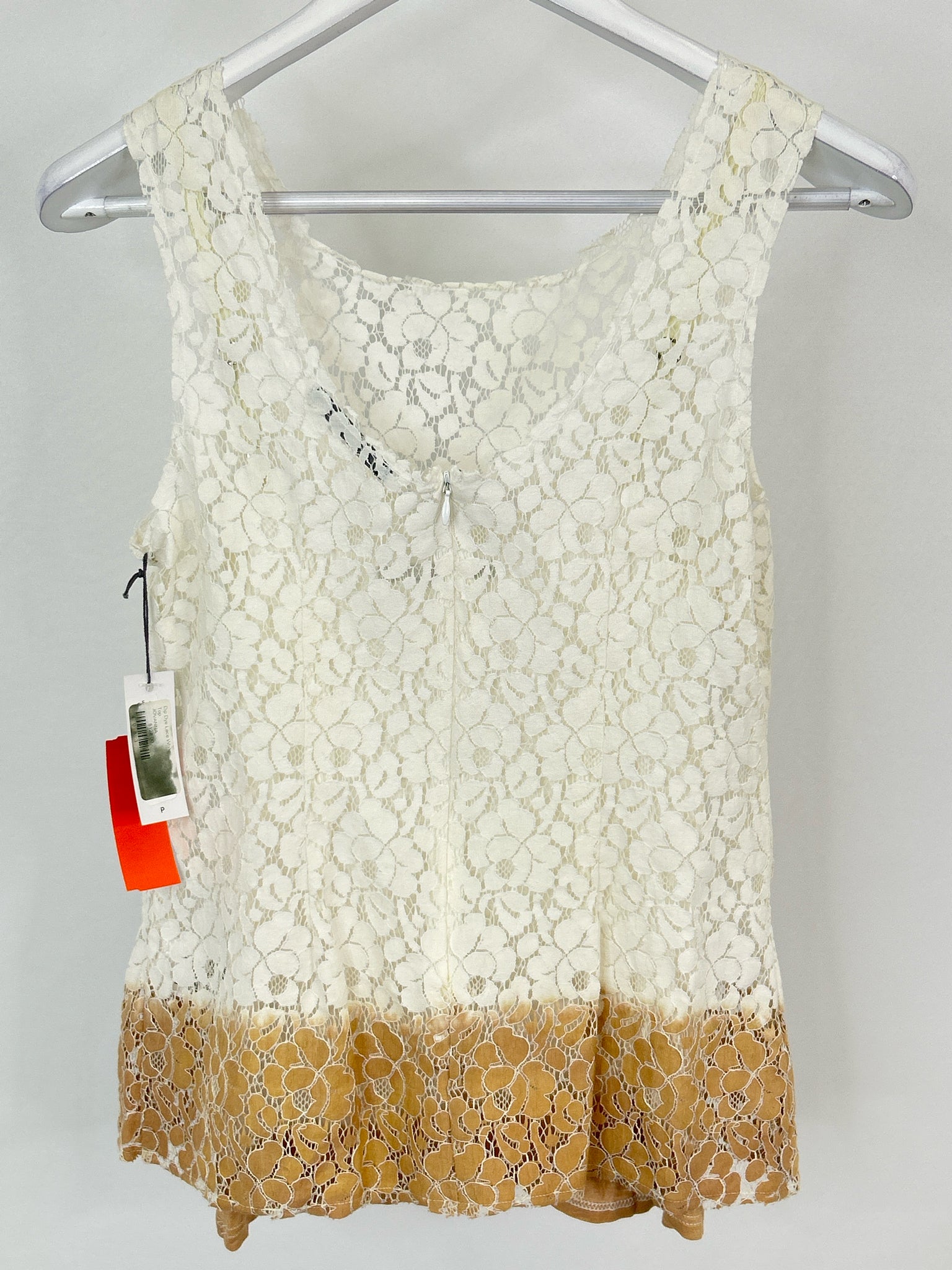 VELVET Size P WHITE AND BROWN Women Top NWT
