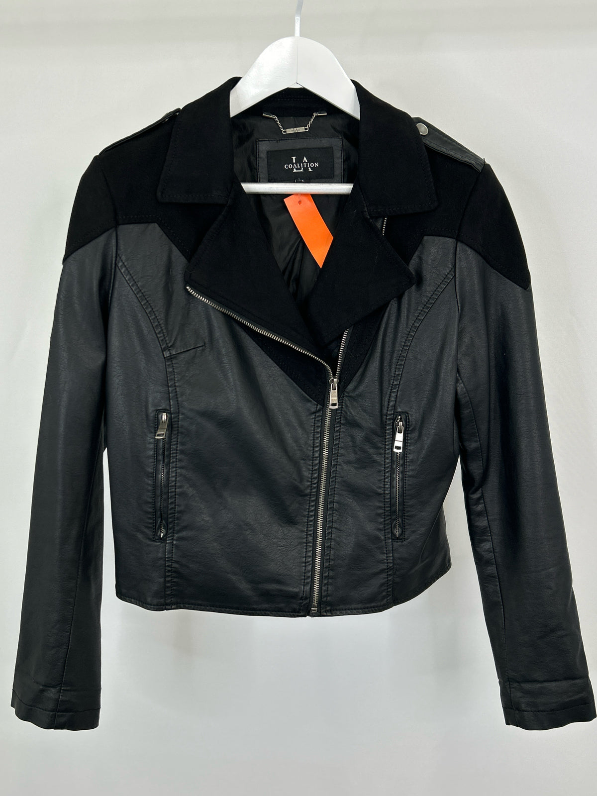 LA COALITION Size L Black Women Jacket