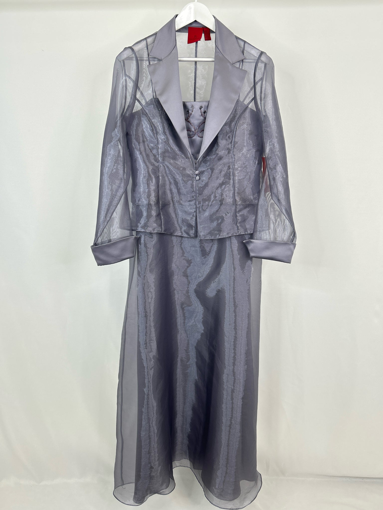 JS COLLECTIONS Size 14 Slate Women 2-Piece w/Dress NWT