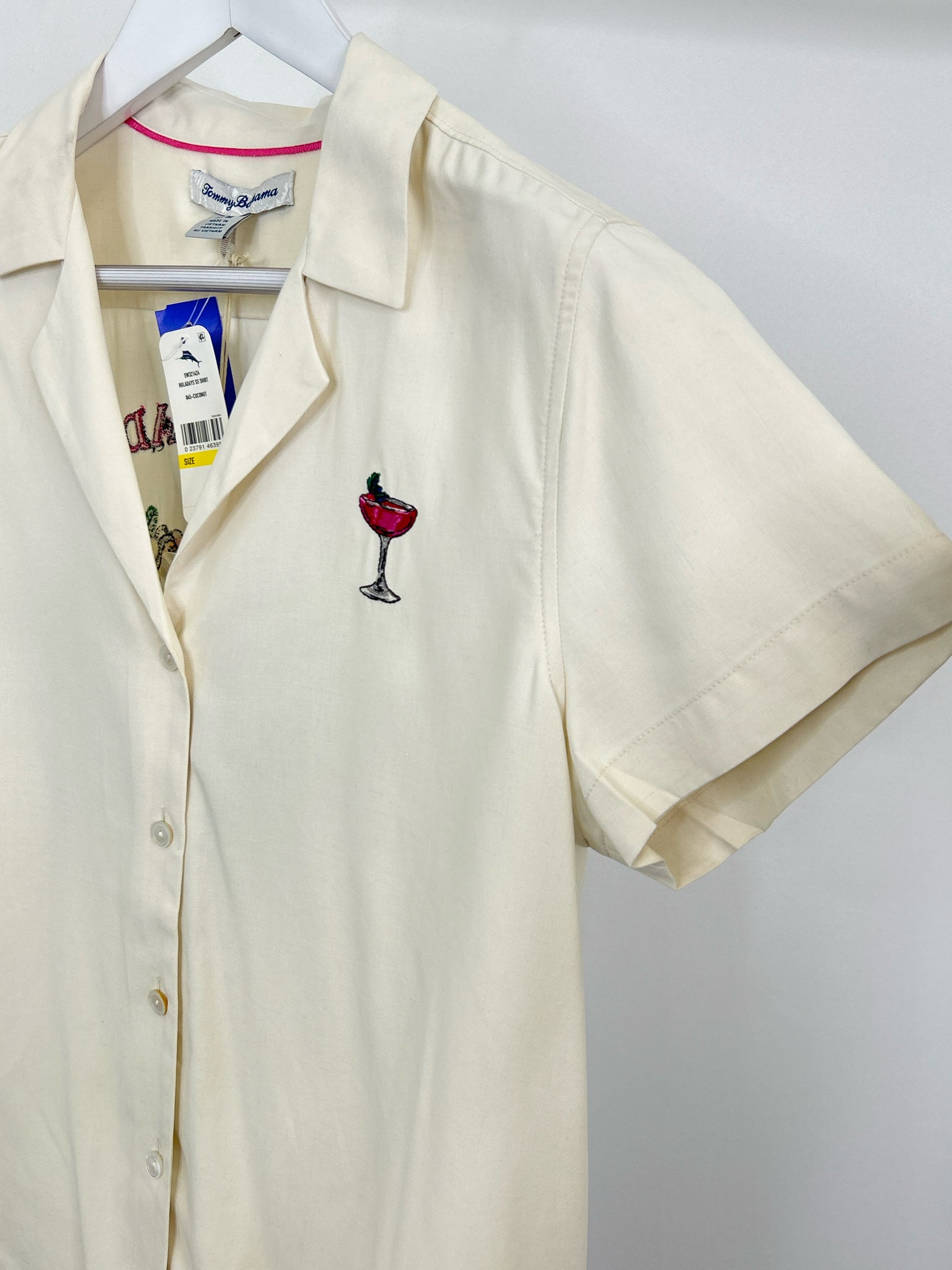 TOMMY BAHAMA Size M Cream Women Shirt