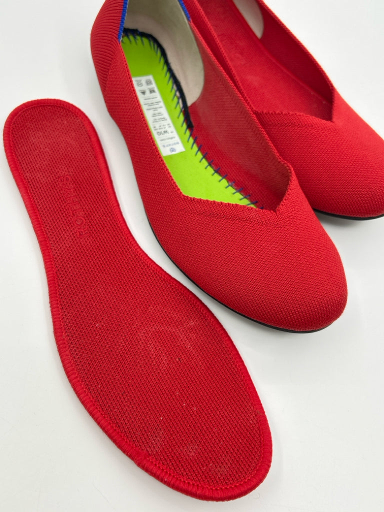 ROTHY'S Size 10 Red Flats