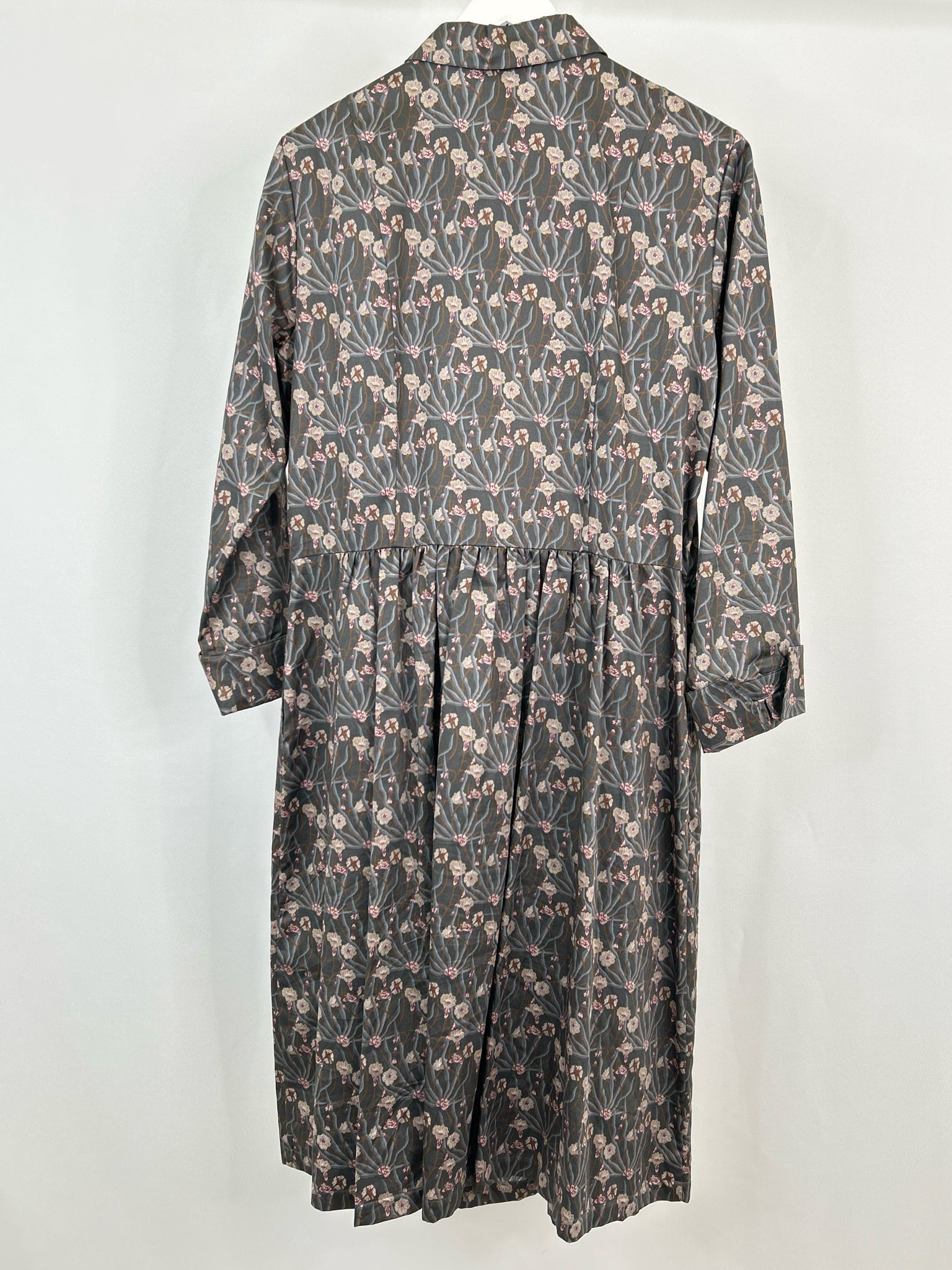 BROOKS BROTHERS Size 14 Gray print Women Dress