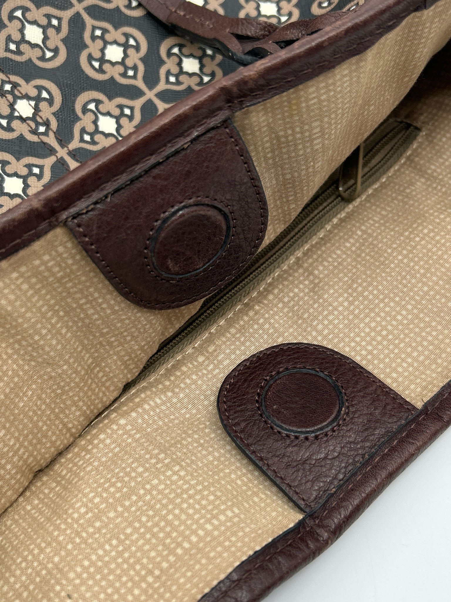 BRIGHTON Brown Print Women Tote