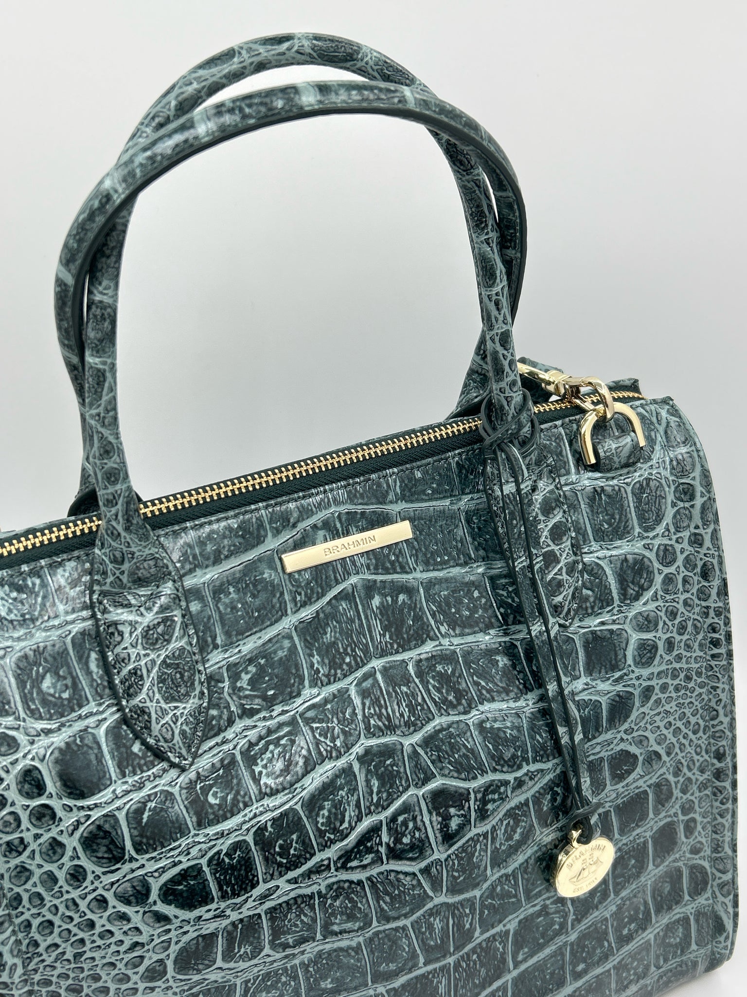 BRAHMIN Teal Green Women Purse