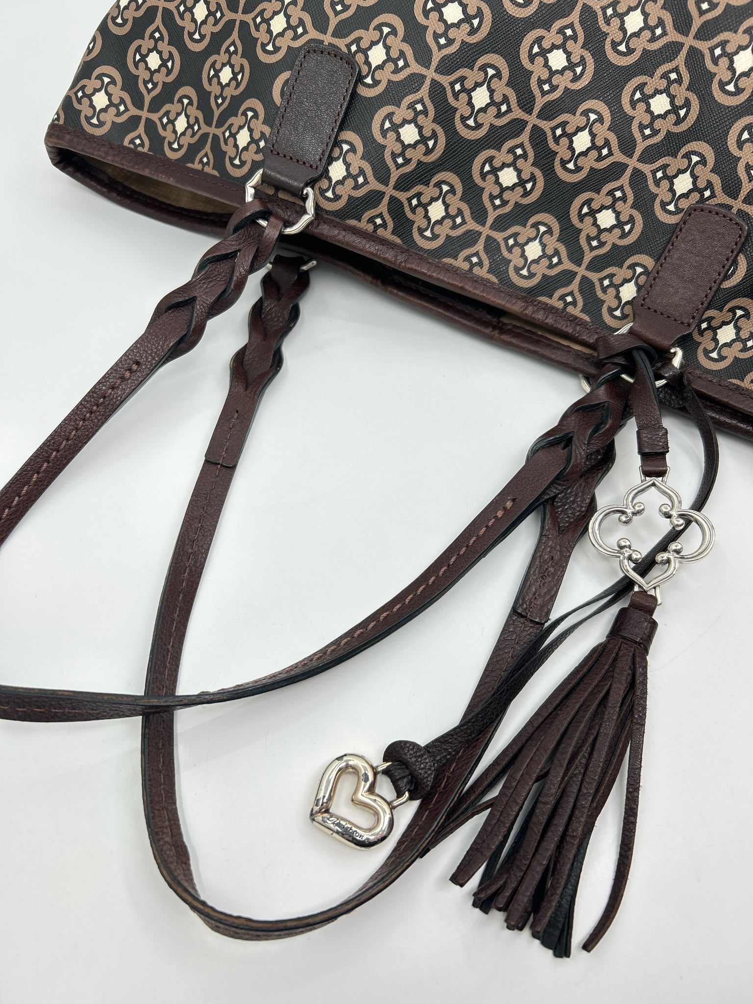 BRIGHTON Brown Print Women Tote
