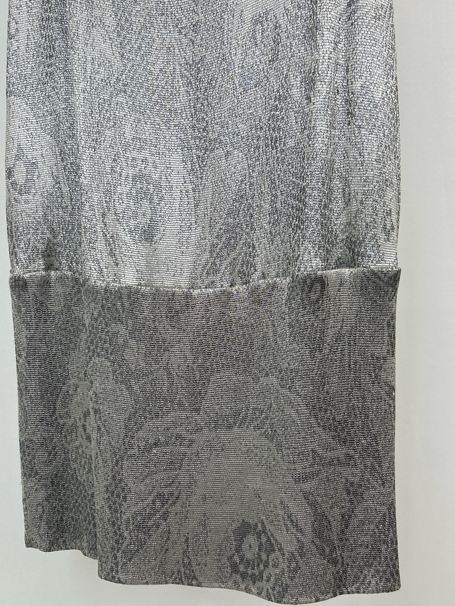 DIANE VON FURSTENBERG Size 2 Silver Metallic Women Dress