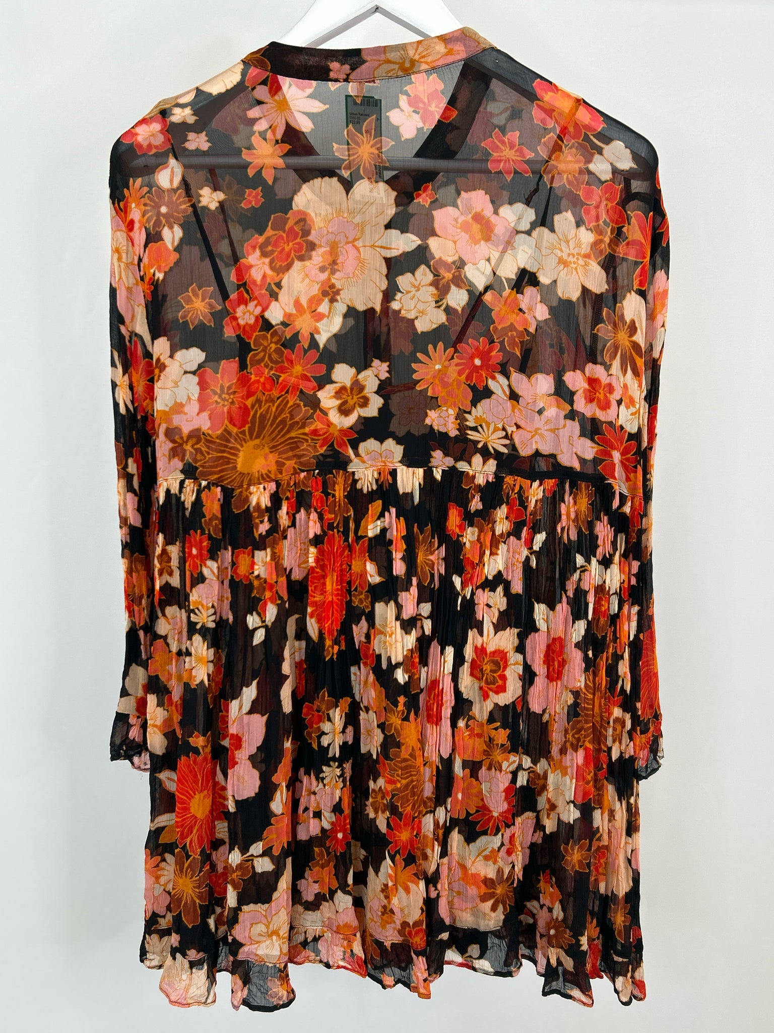 FREE PEOPLE Size S ORANGE FLORAL Women Tunic