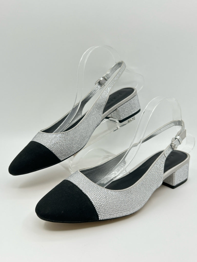 J CREW FACTORY Size 10 Rhinestone and Black Women's Pumps