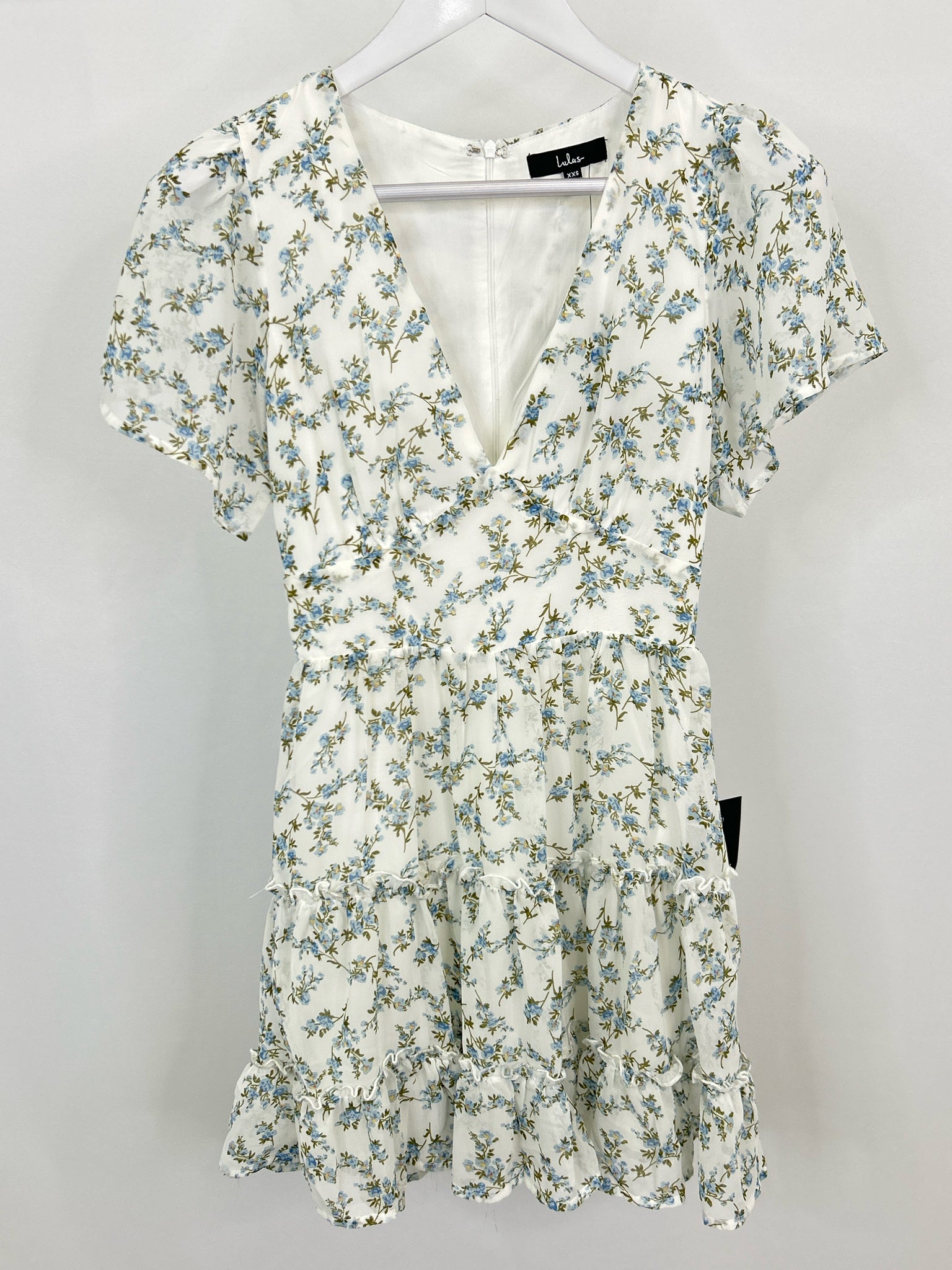 Lulus Size XXS White Floral Women Dress