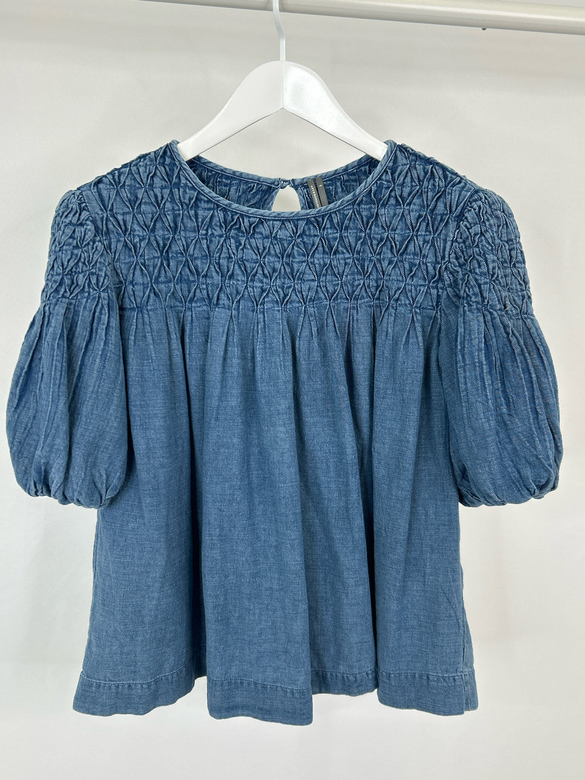 ANTHROPOLOGIE Size S BLUE DENIM Women Top