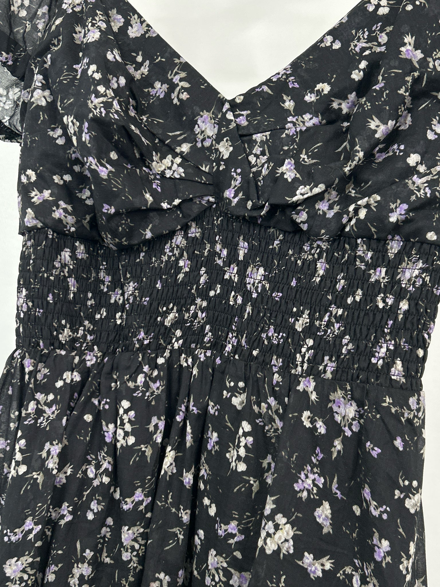 MELLODAY Size M Black Print Women Dress