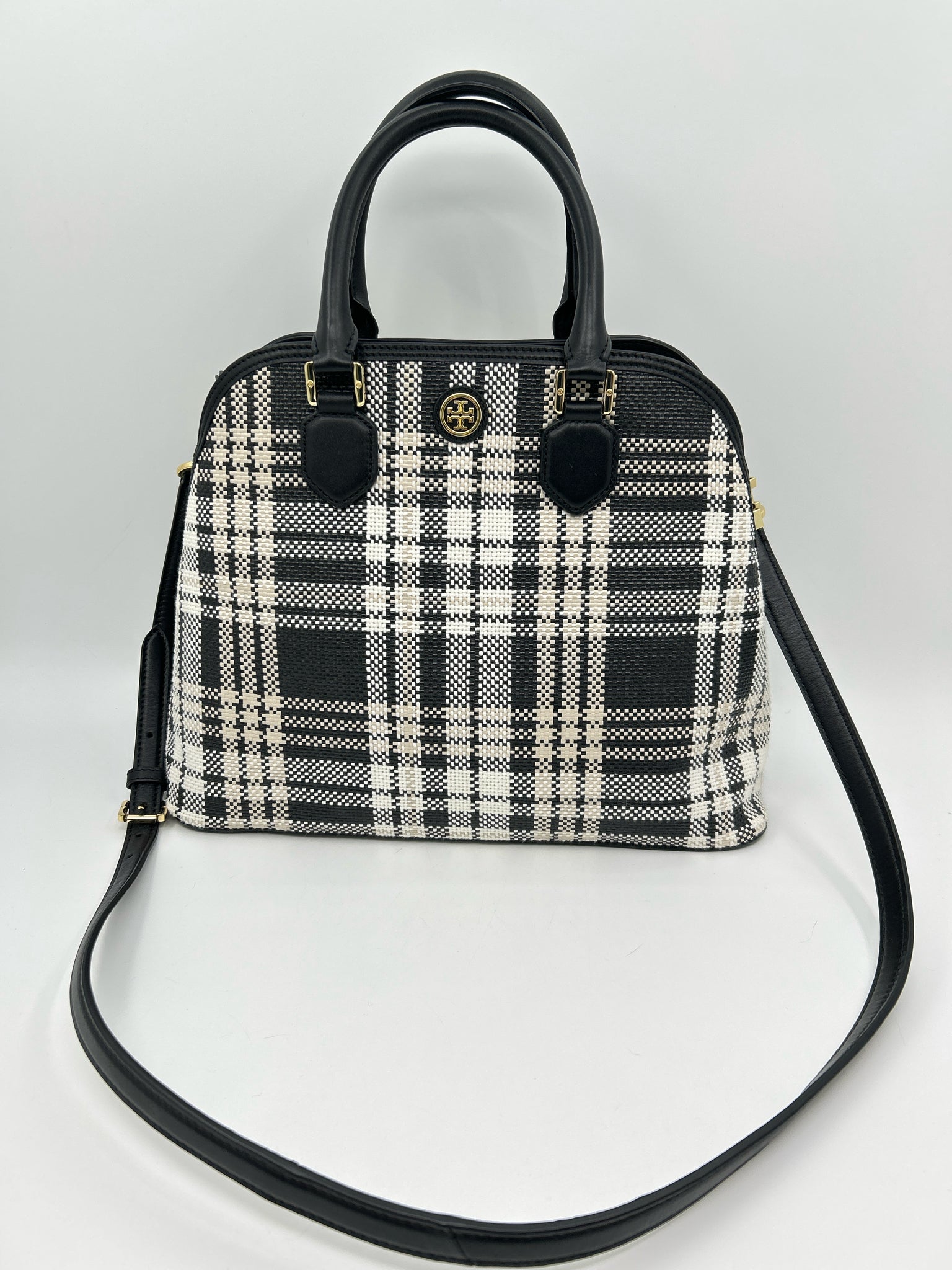 TORY BURCH Black and White Women Purse