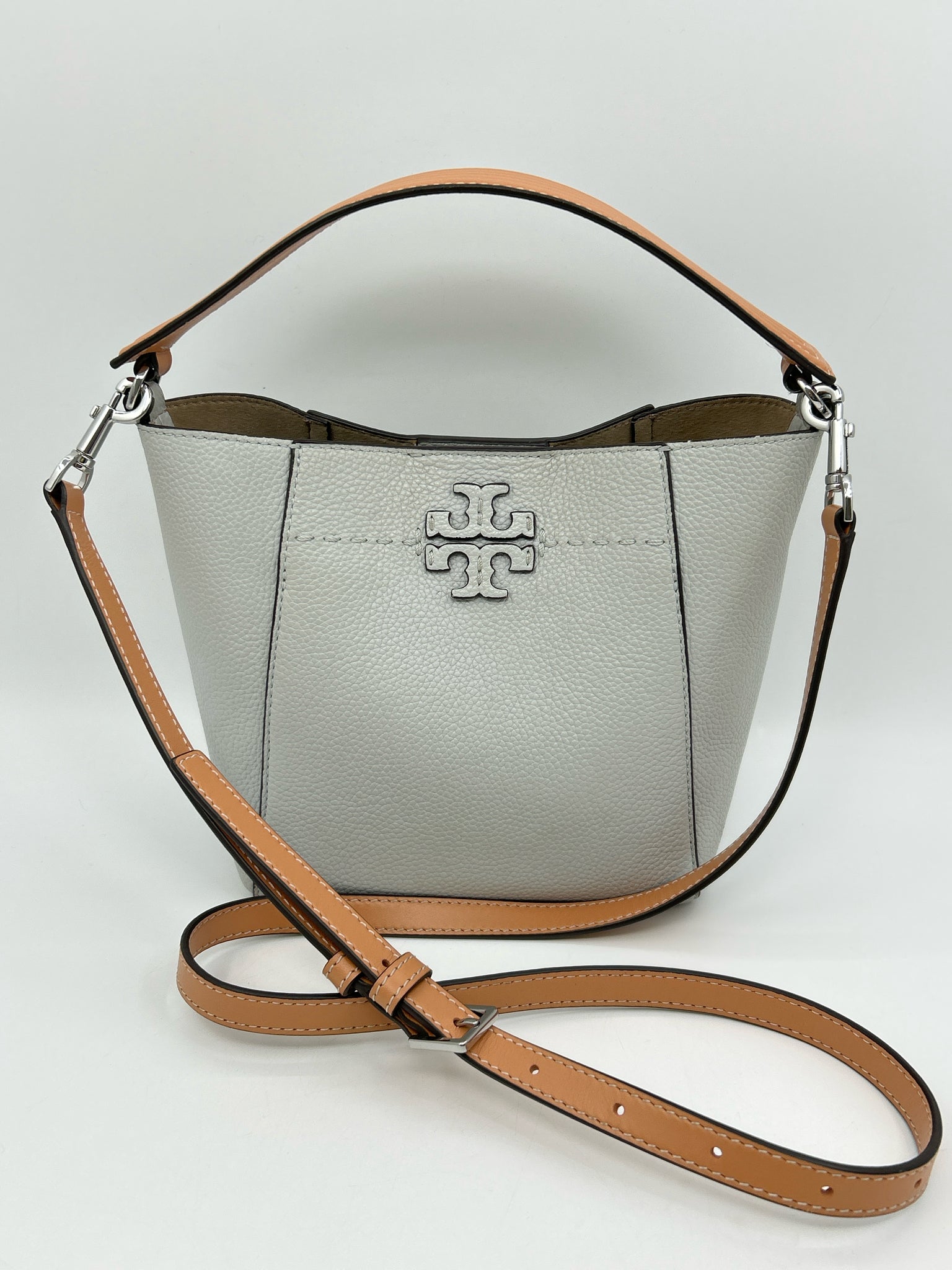 TORY BURCH Grey and Beige Women Purse